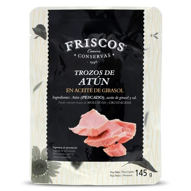 Trozos de atún en aceite de girasol Friscos bolsa 135 g-0 Trozos de atún en aceite de girasol Friscos bolsa 135 g-0