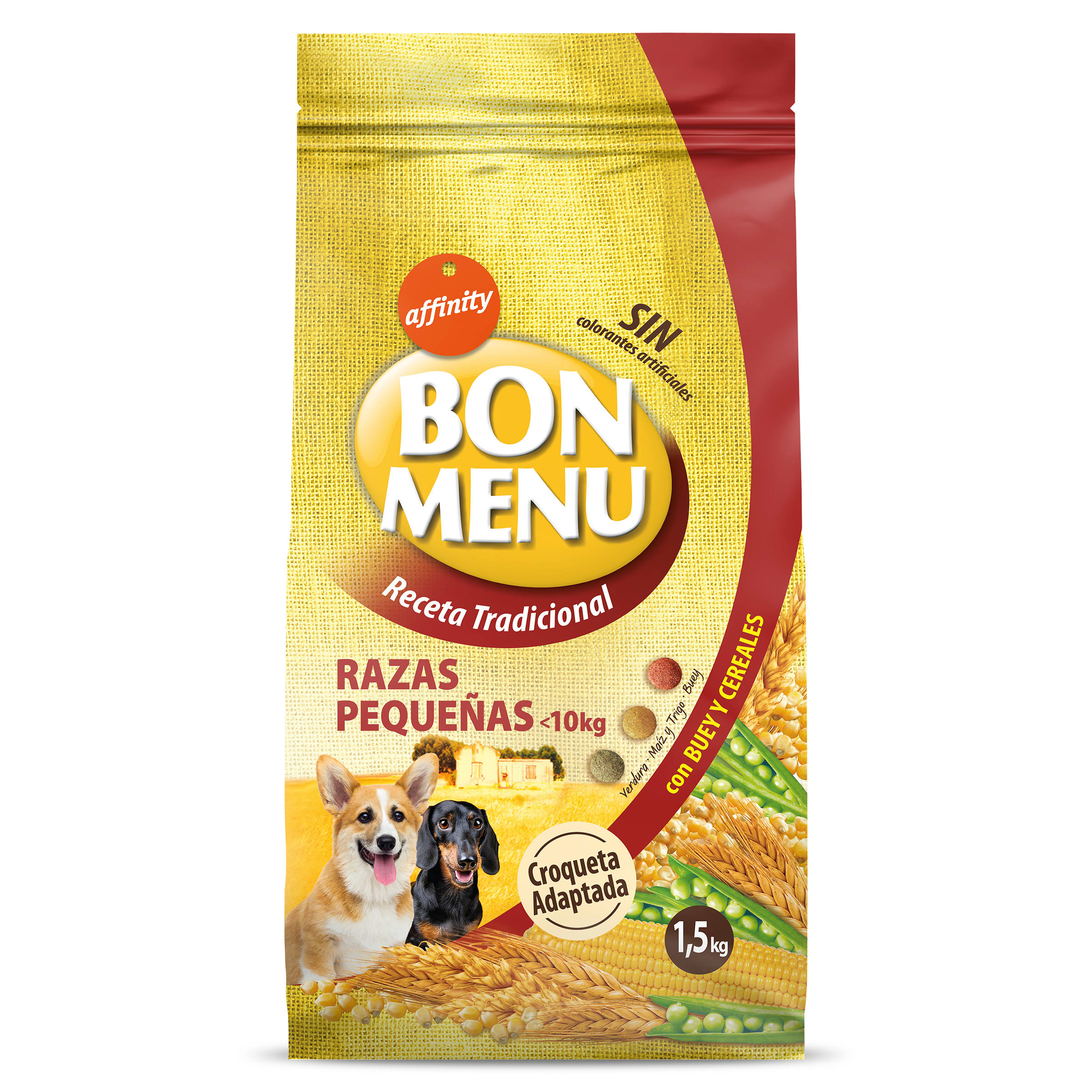 Alimento para perros mini receta tradicional Bon menu bolsa 1.5 Kg