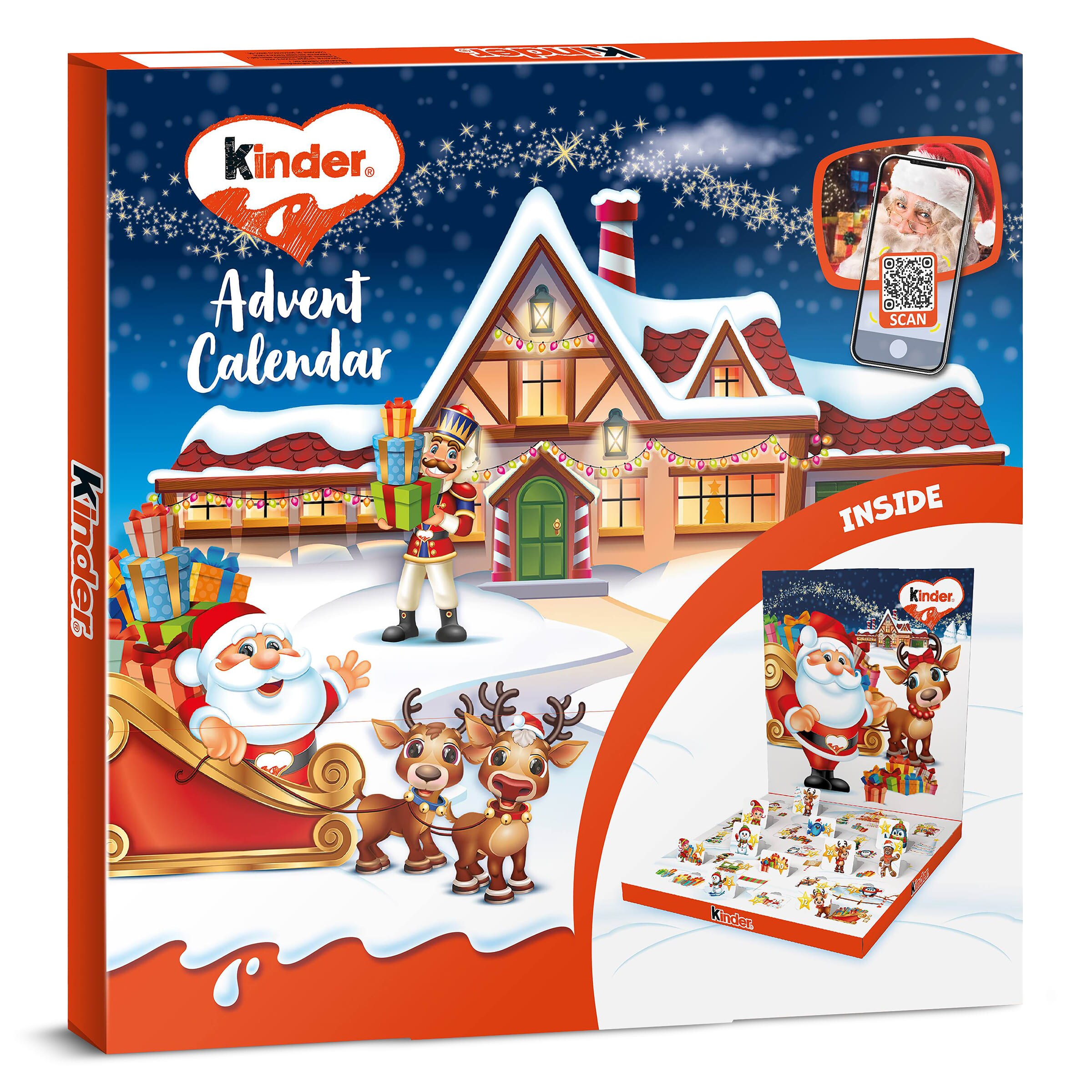 Calendario de adviento chocolate con leche Kinder caja 123 g