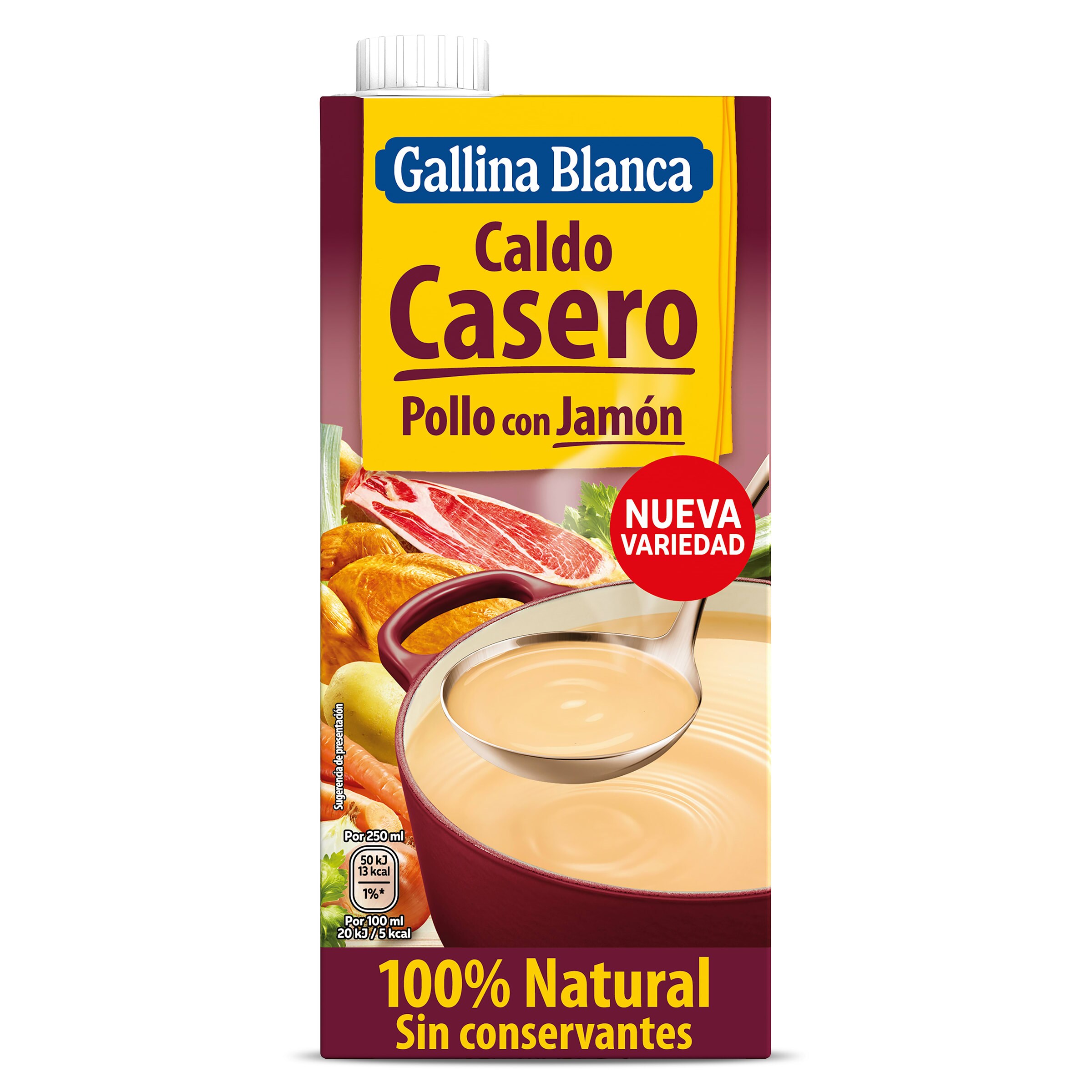 Caldo casero de pollo con jamón Gallina Blanca brik 1 l