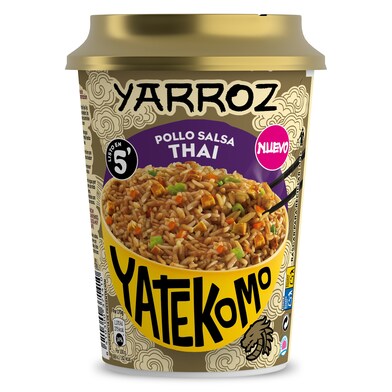 Yarroz con pollo y salsa thai Gallina Blanca Yatekomo 83 g-0 Yarroz con pollo y salsa thai Gallina Blanca Yatekomo 83 g-0