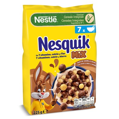 Cereales integrales con chocolate y vainilla mix Nesquik bolsa 225 g-0 Cereales integrales con chocolate y vainilla mix Nesquik bolsa 225 g-0