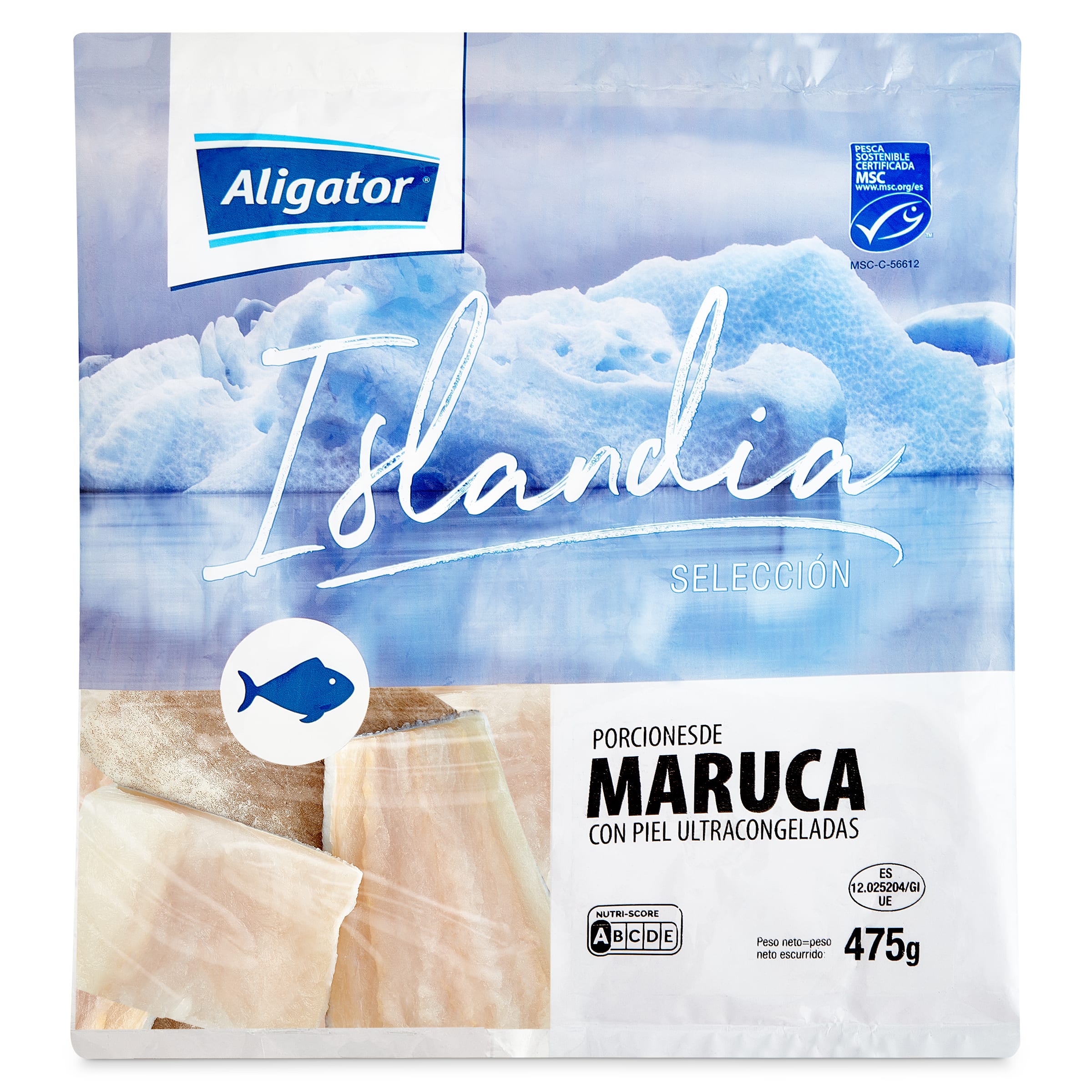 Maruca en porciones con piel Aligator bolsa 475 g