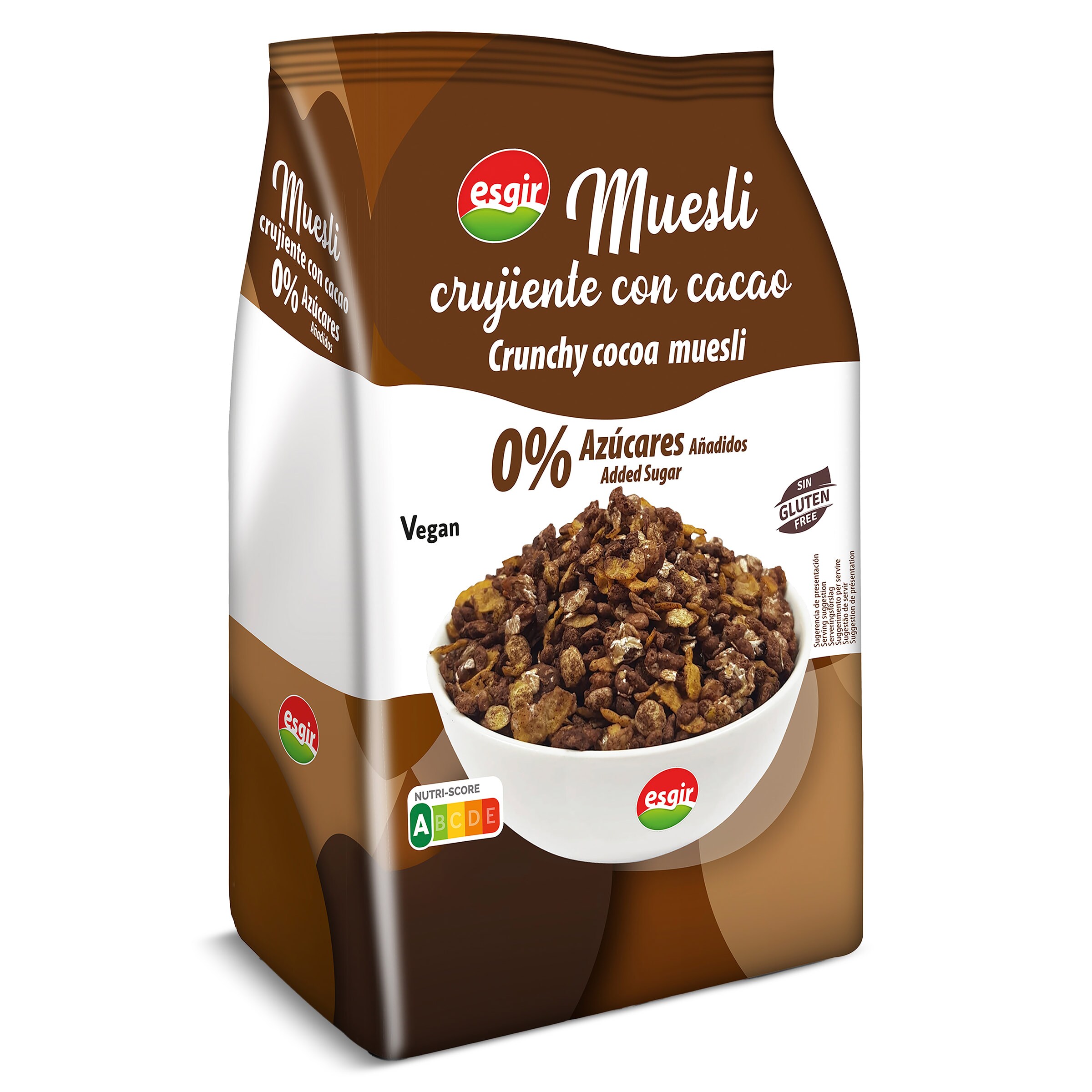 Muesli crujiente con cacao sin gluten Esgir bolsa 300 g