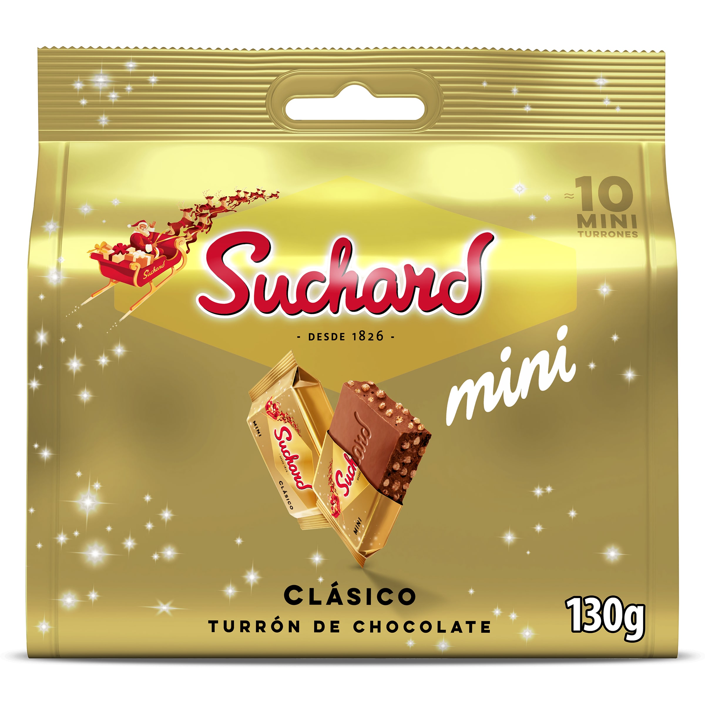 Turrón de chocolate con arroz inflado clásico mini Suchard bolsa 130 g