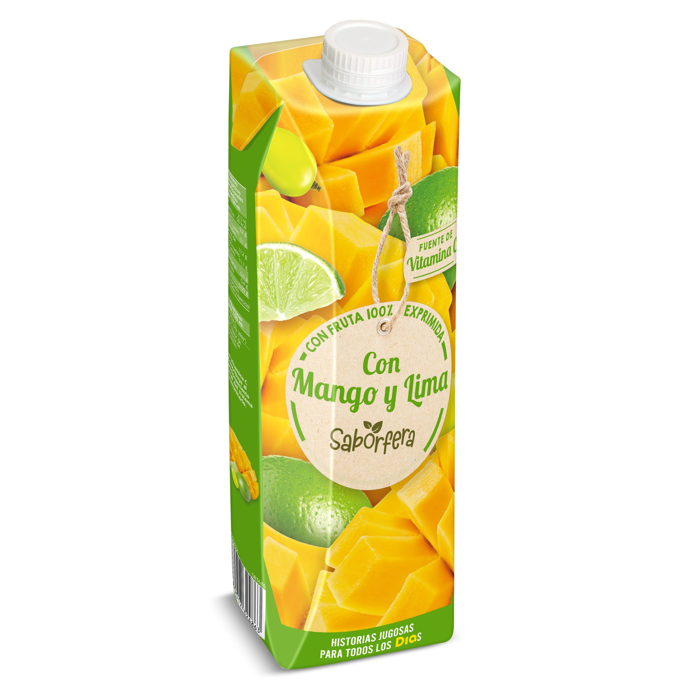 Zumo de mango y lima Saborfera de Dia brik 1 L