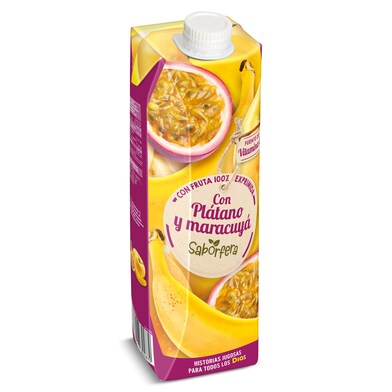 Zumo de plátano y maracuyá Dia Saborfera 1 L-0 Zumo de plátano y maracuyá Dia Saborfera 1 L-0