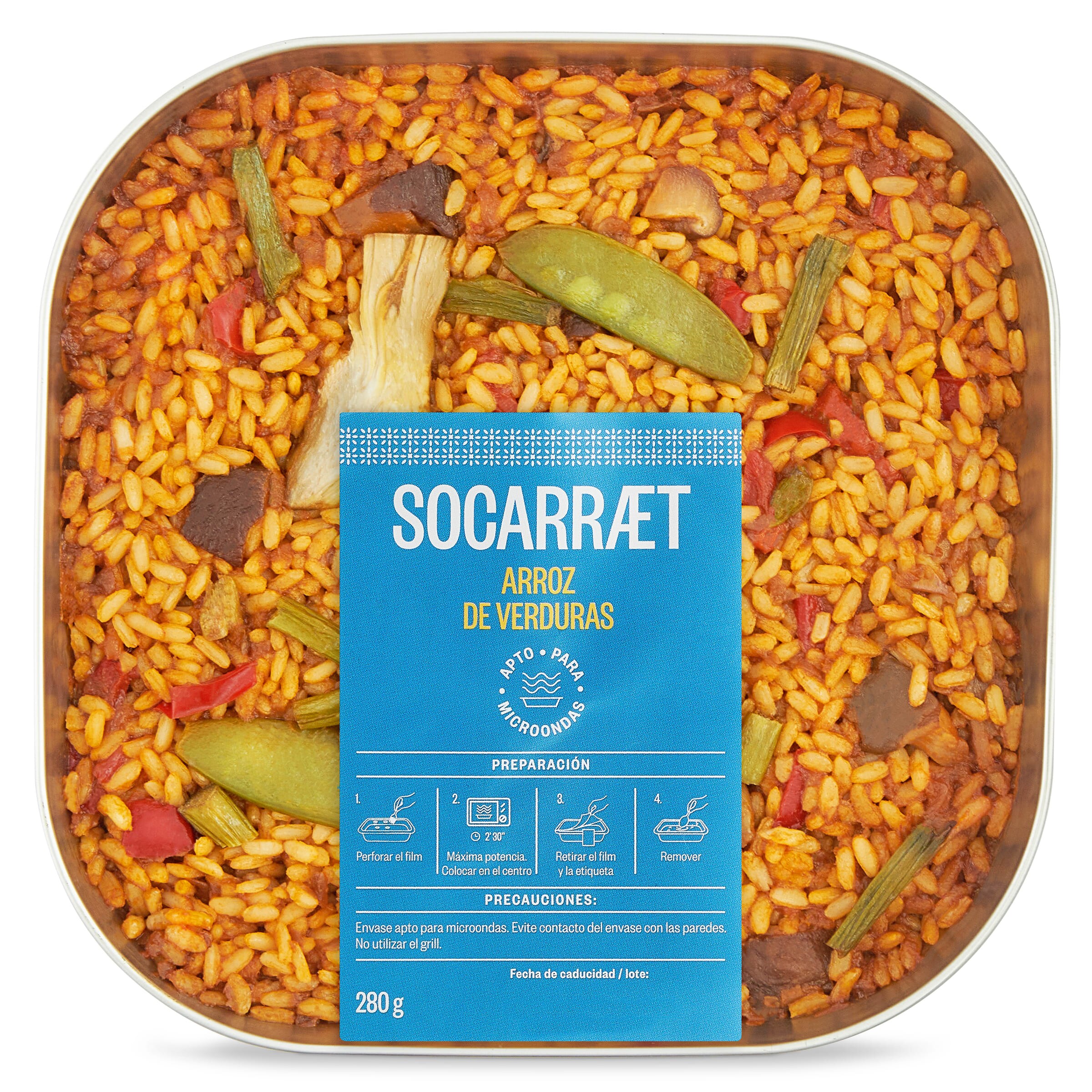 Arroz cocido con verduras Socarraet bandeja 280 g
