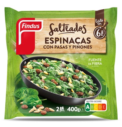 Espinacas con pasas y piñones Findus bolsa 400 g-0 Espinacas con pasas y piñones Findus bolsa 400 g-0