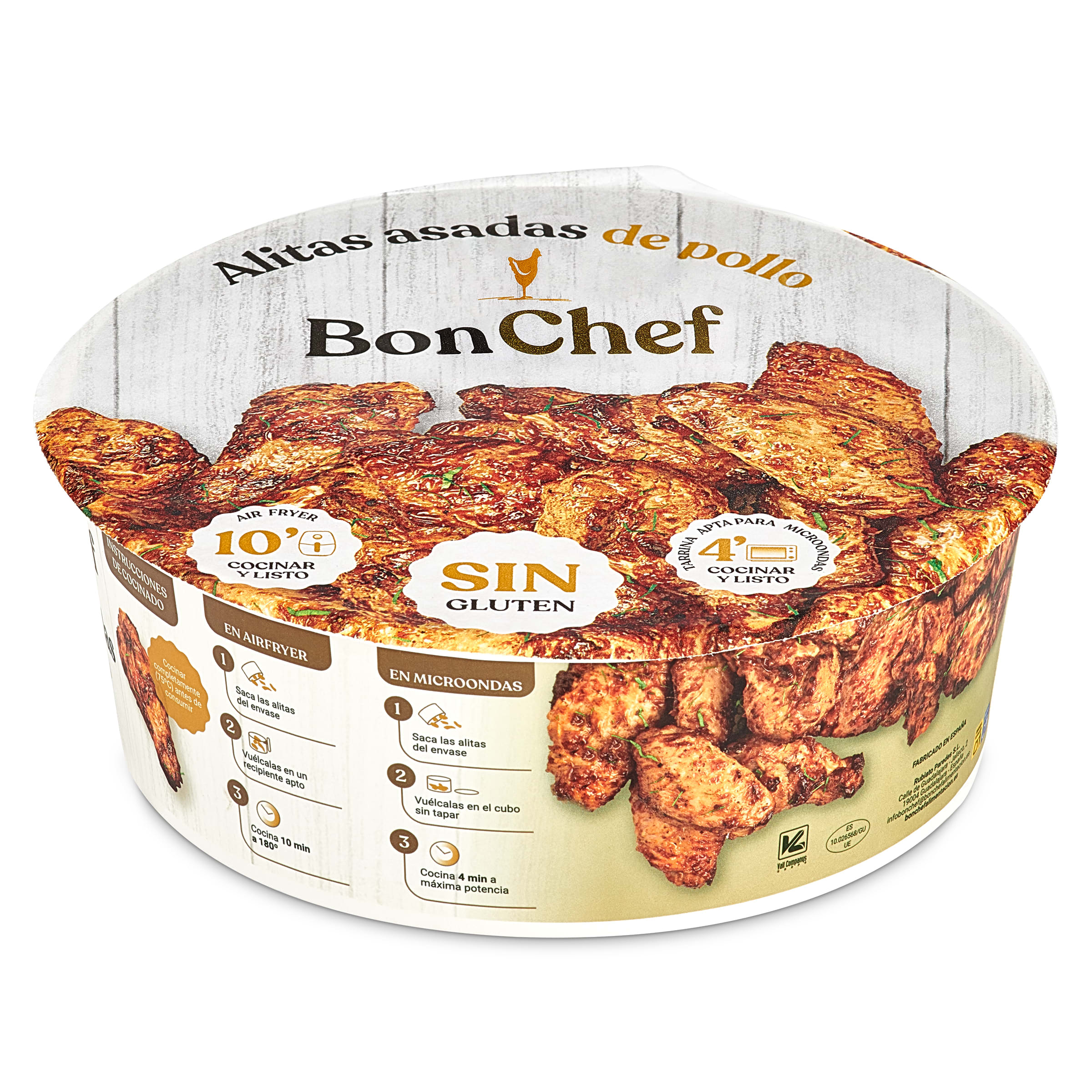 Alitas asadas de pollo Bonchef bandeja 500 g aprox.