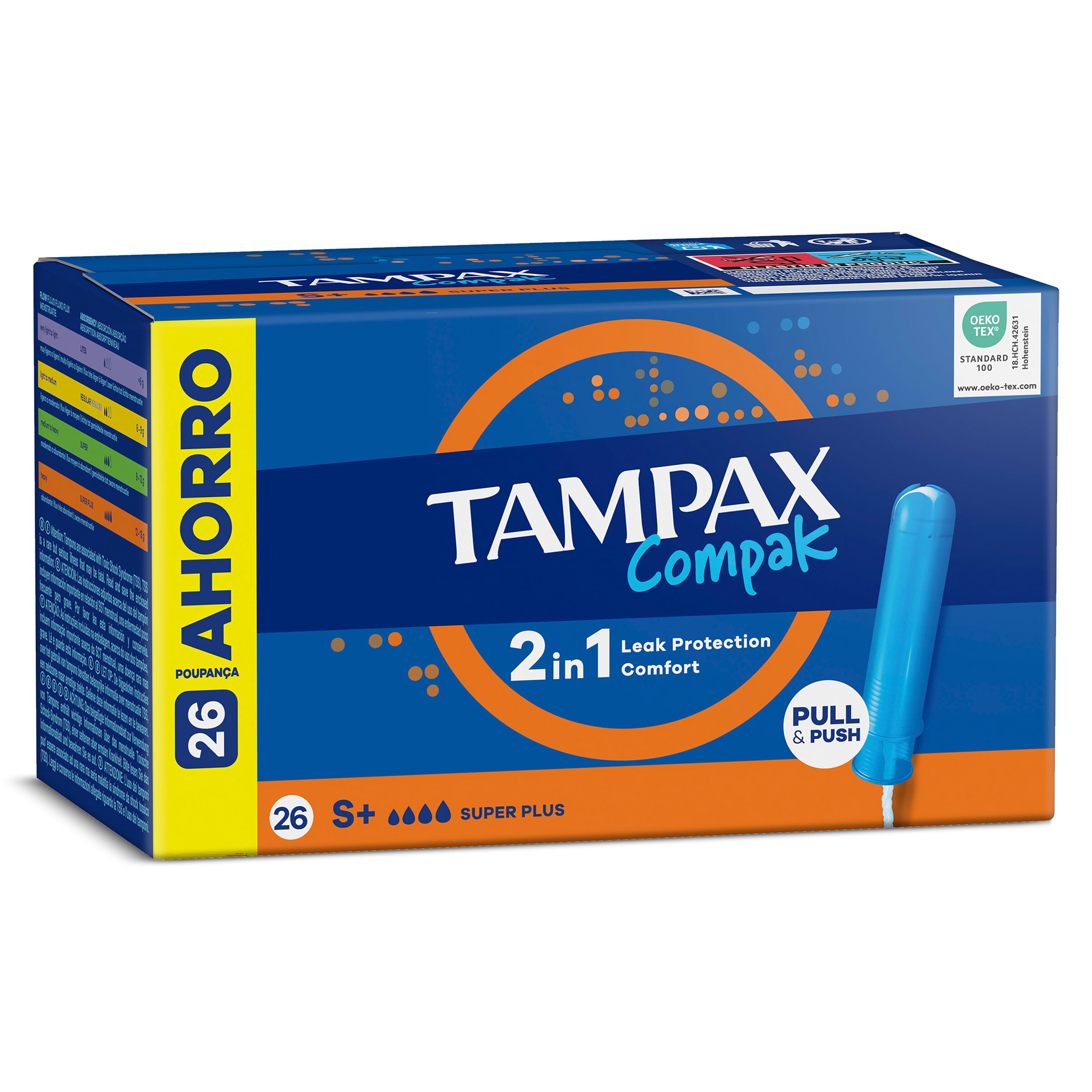 Tampón compak super plus Tampax caja 26 unidades