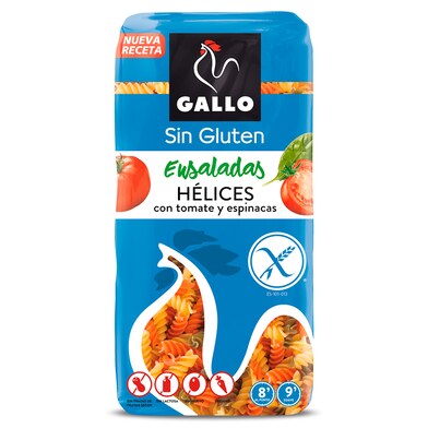 Hélices con tomate y espinacas sin gluten Gallo 450 g-0 Hélices con tomate y espinacas sin gluten Gallo 450 g-0