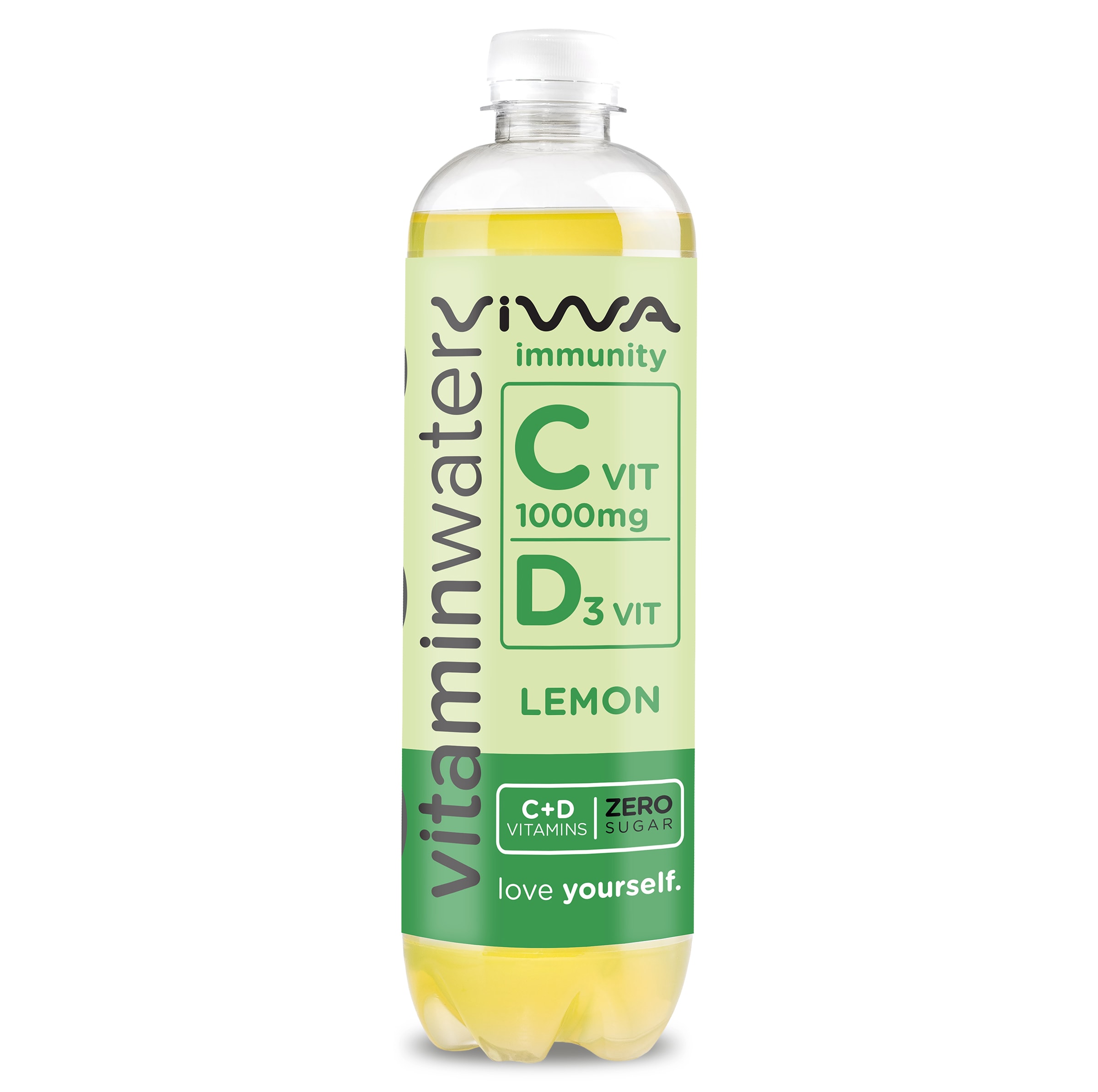 Bebida refrescante con vitaminas sabor limón Immunity Viwa botella 600 ml