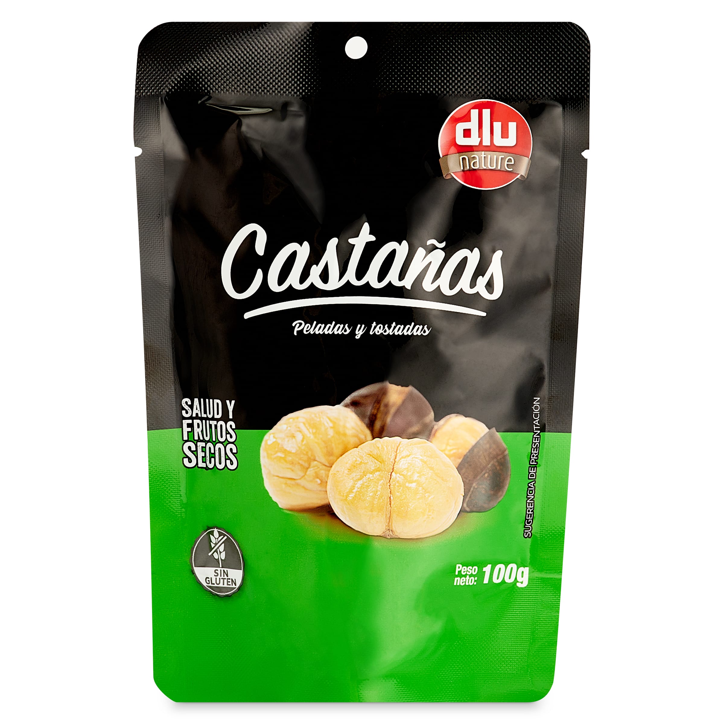 Castañas peladas y tostadas Dlu Nature bolsa 100 g