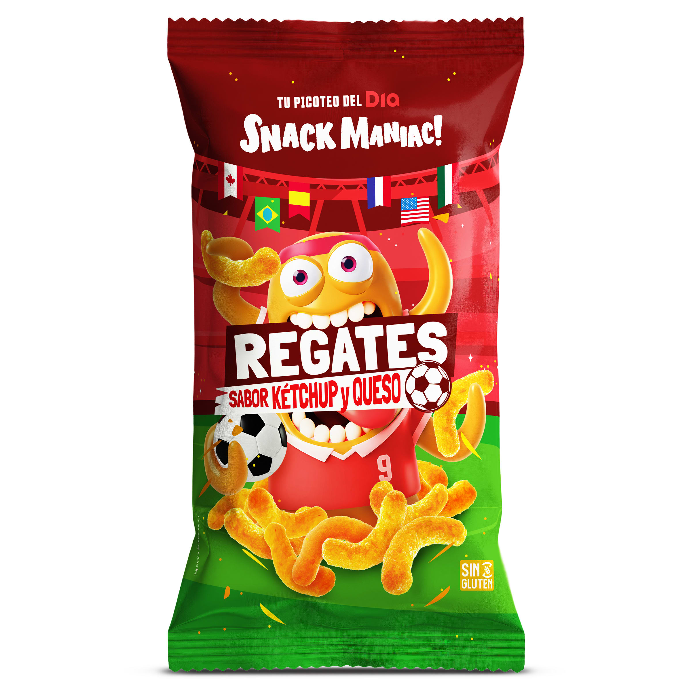Regates sabor ketchup y queso Dia Snack Maniac 120 g