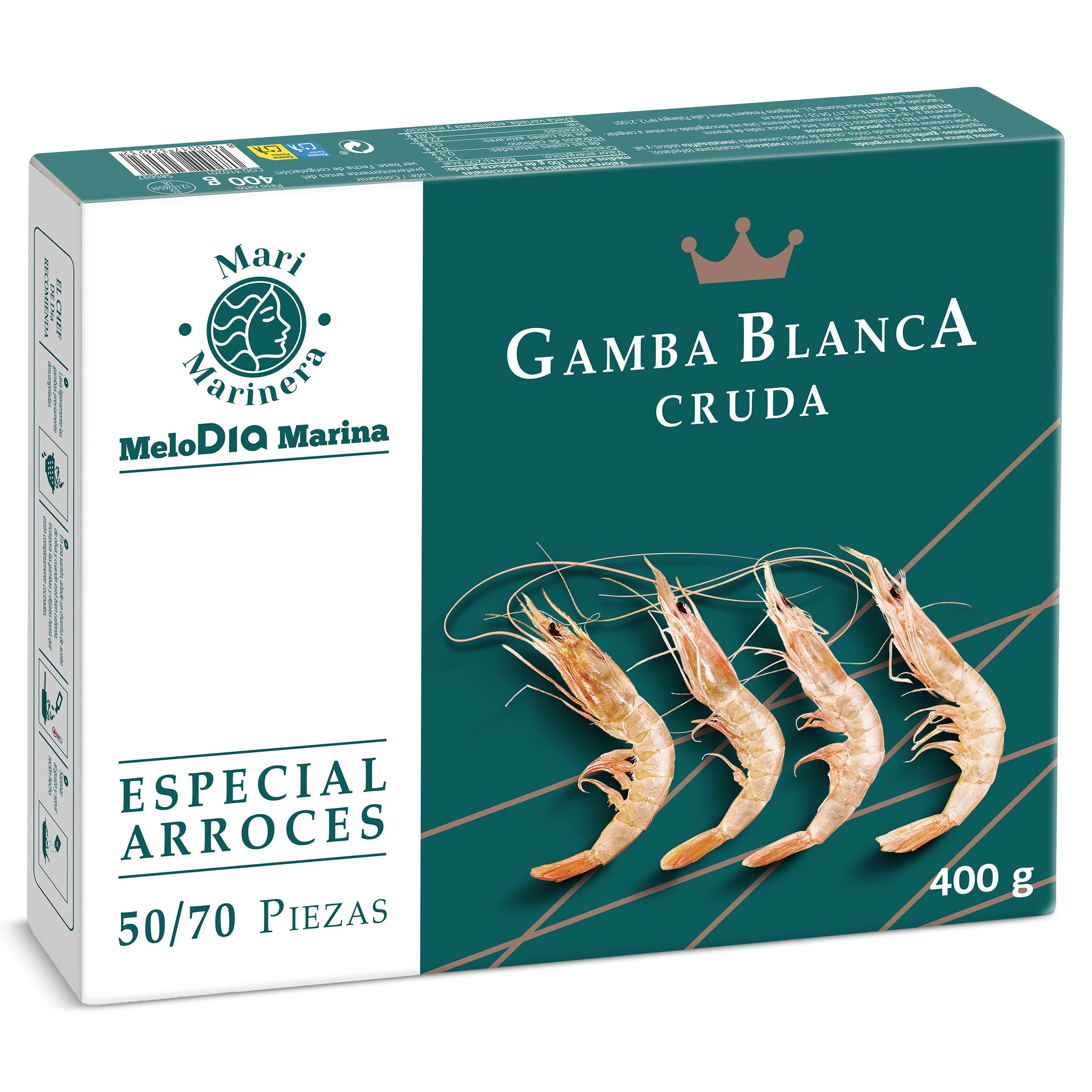 Gamba blanca cruda Dia Mari Marinera 400 g