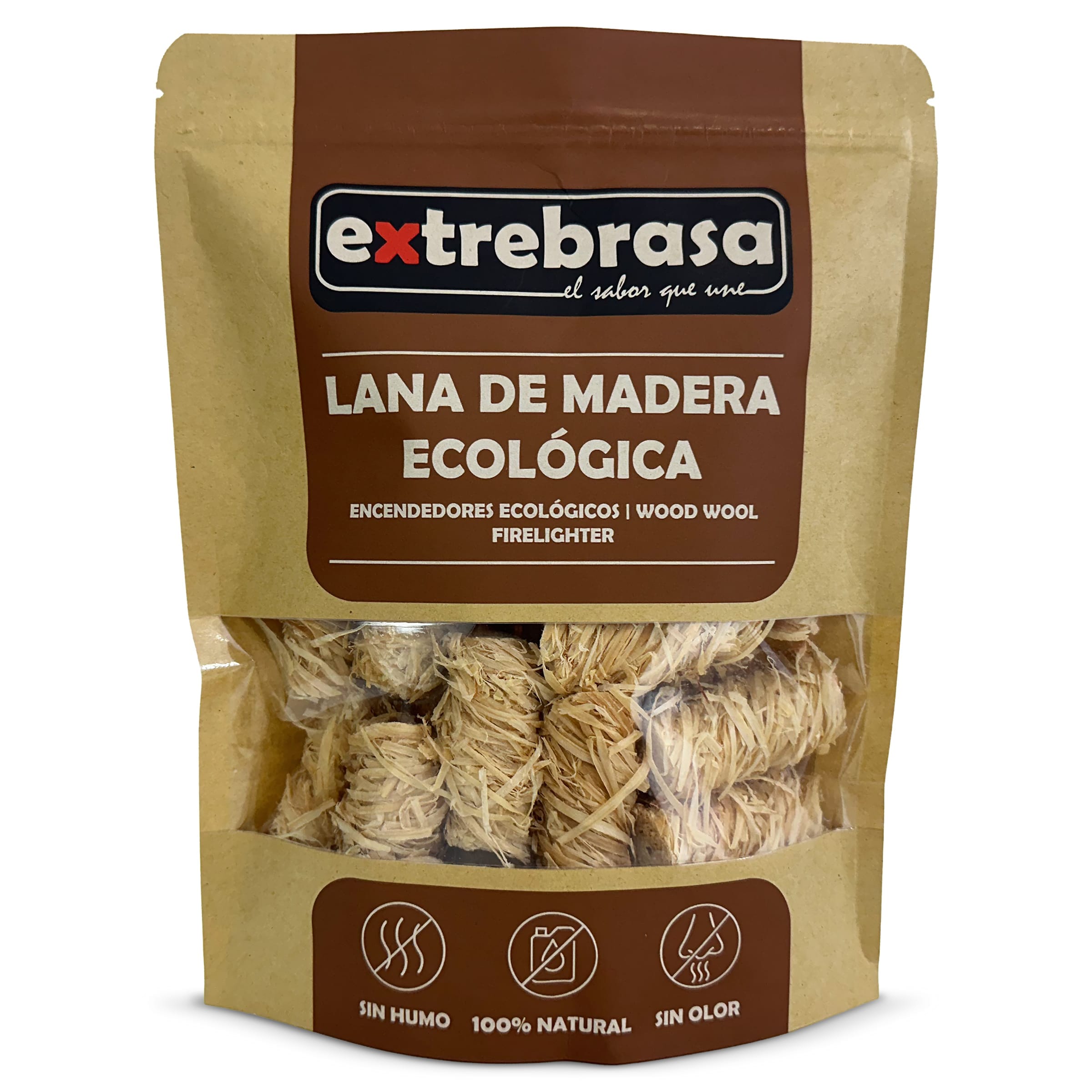 Lana de madera para encendido Inecasa 24 unidades