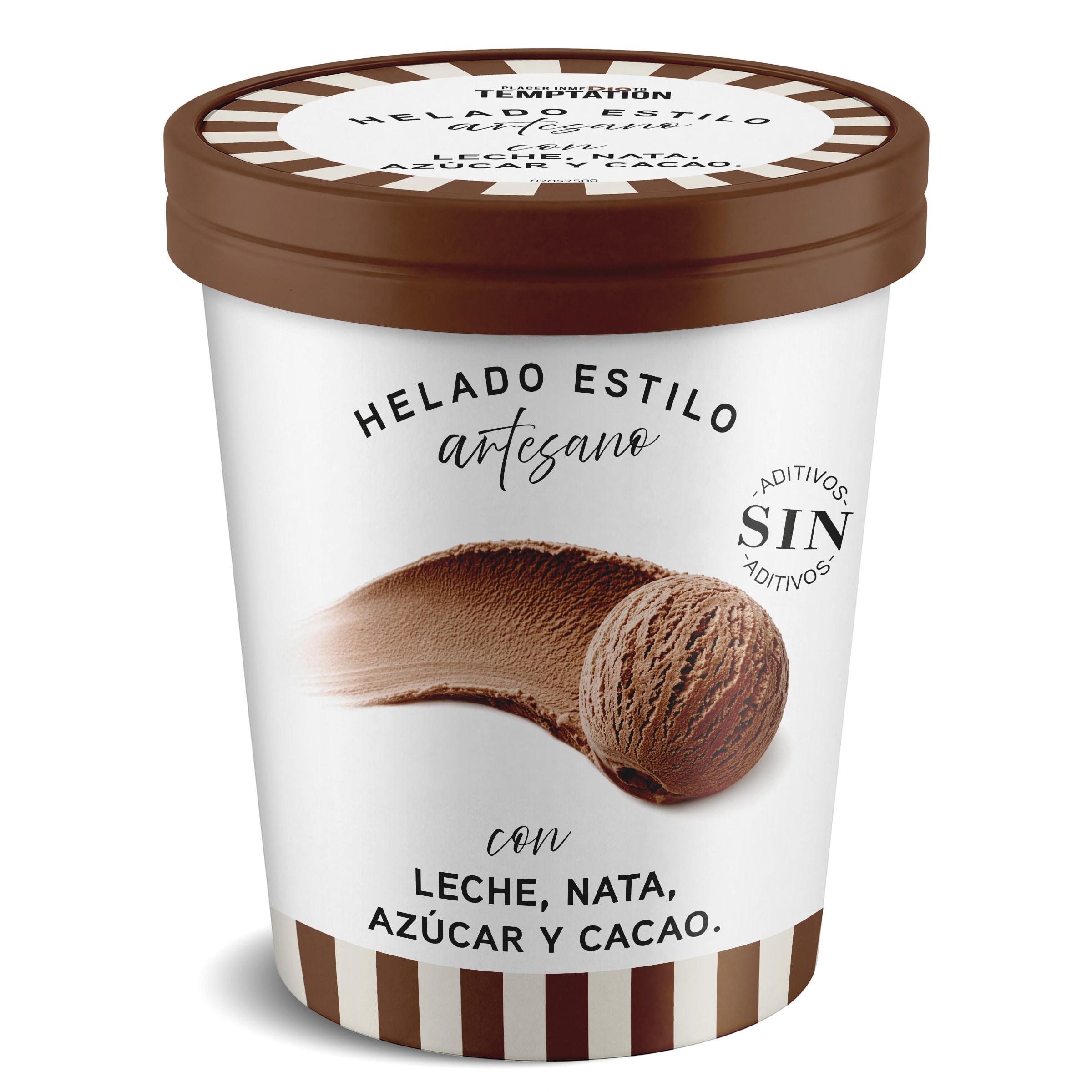 Tarrina de helado artesano de CACAO Dia Temptation 400 g