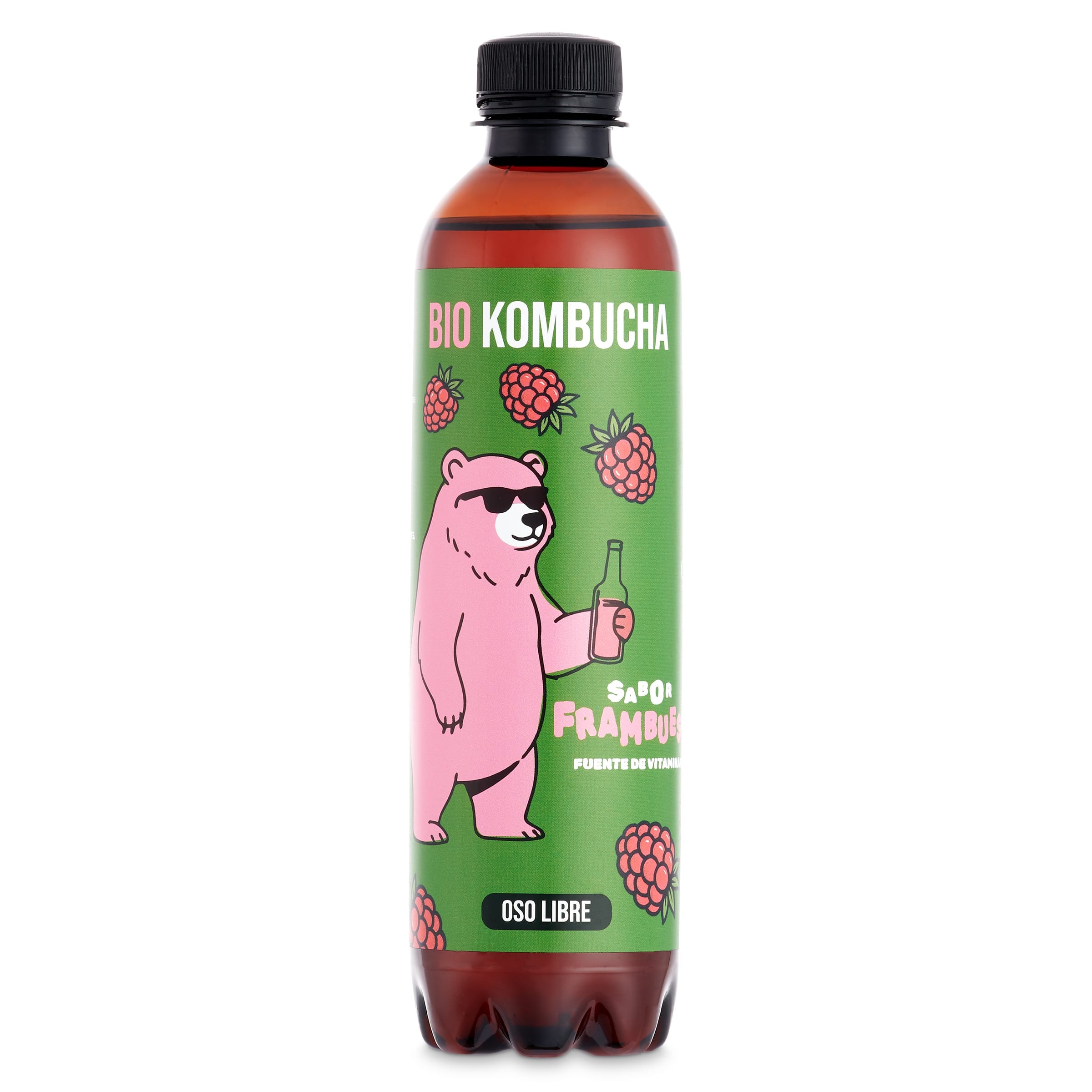 Kombucha frambuesa Oso libre 37 cl