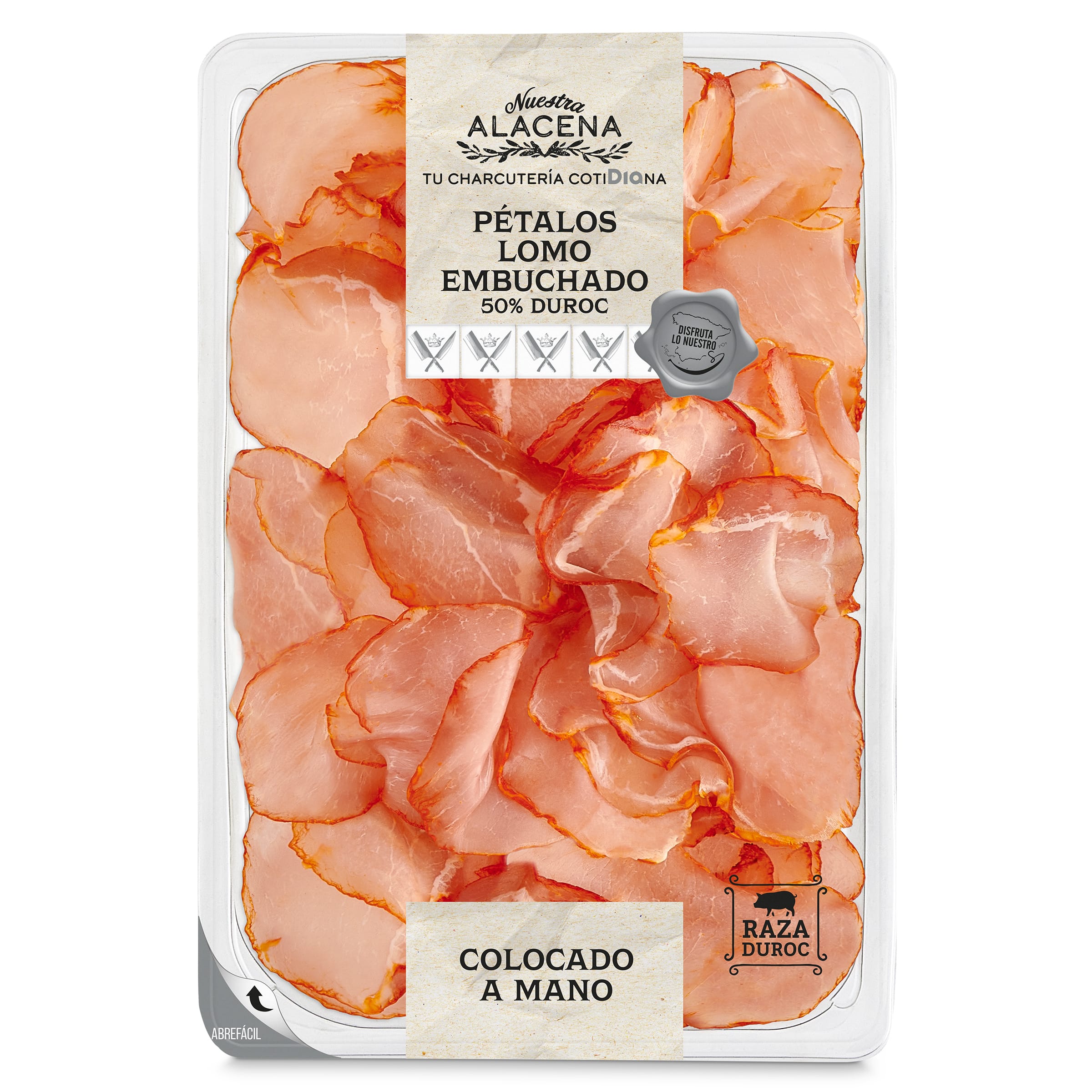 Pétalos de lomo 50% duroc Dia Nuestra Alacena 80 g
