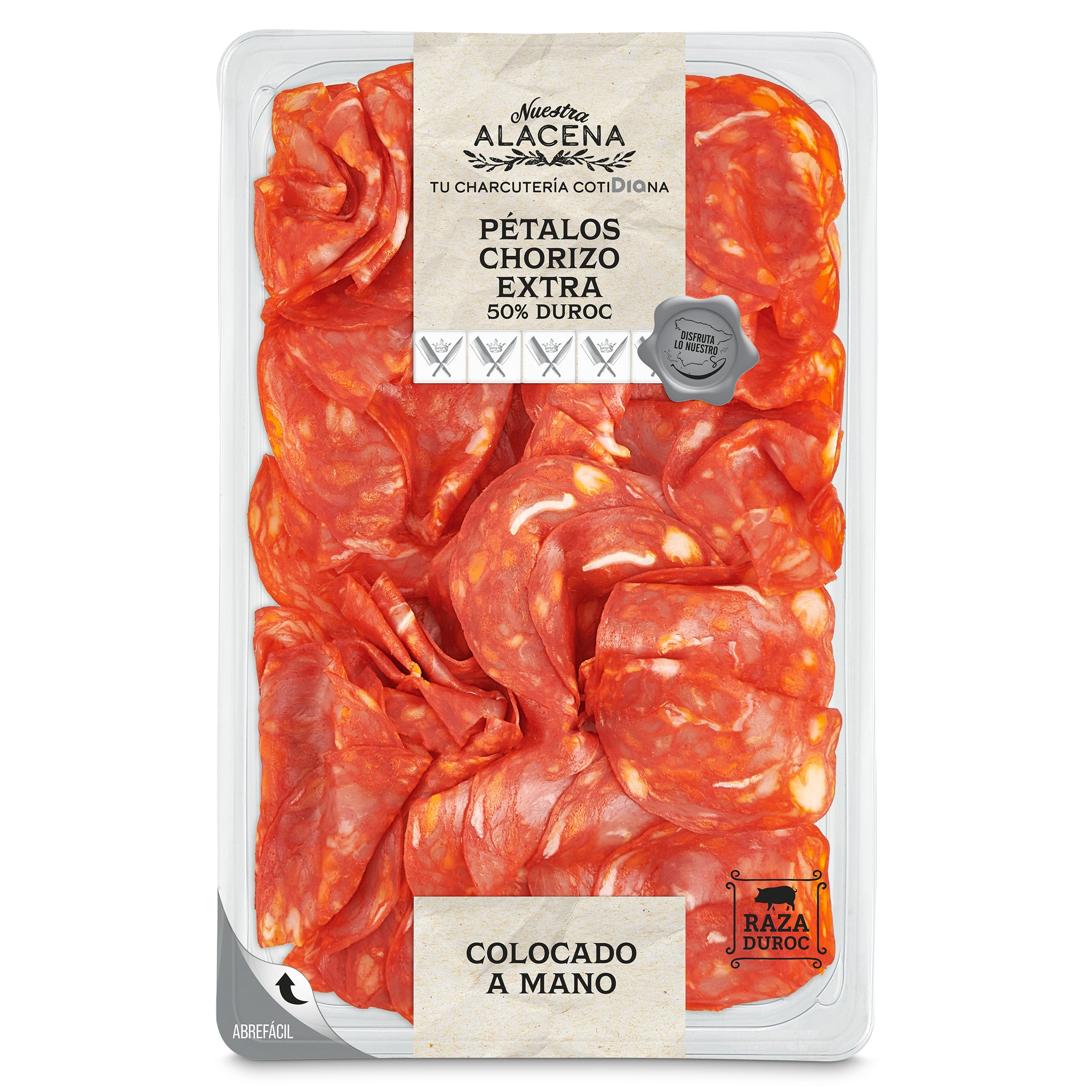 Pétalos de chorizo extra 50% duroc Dia Nuestra Alacena 80 g
