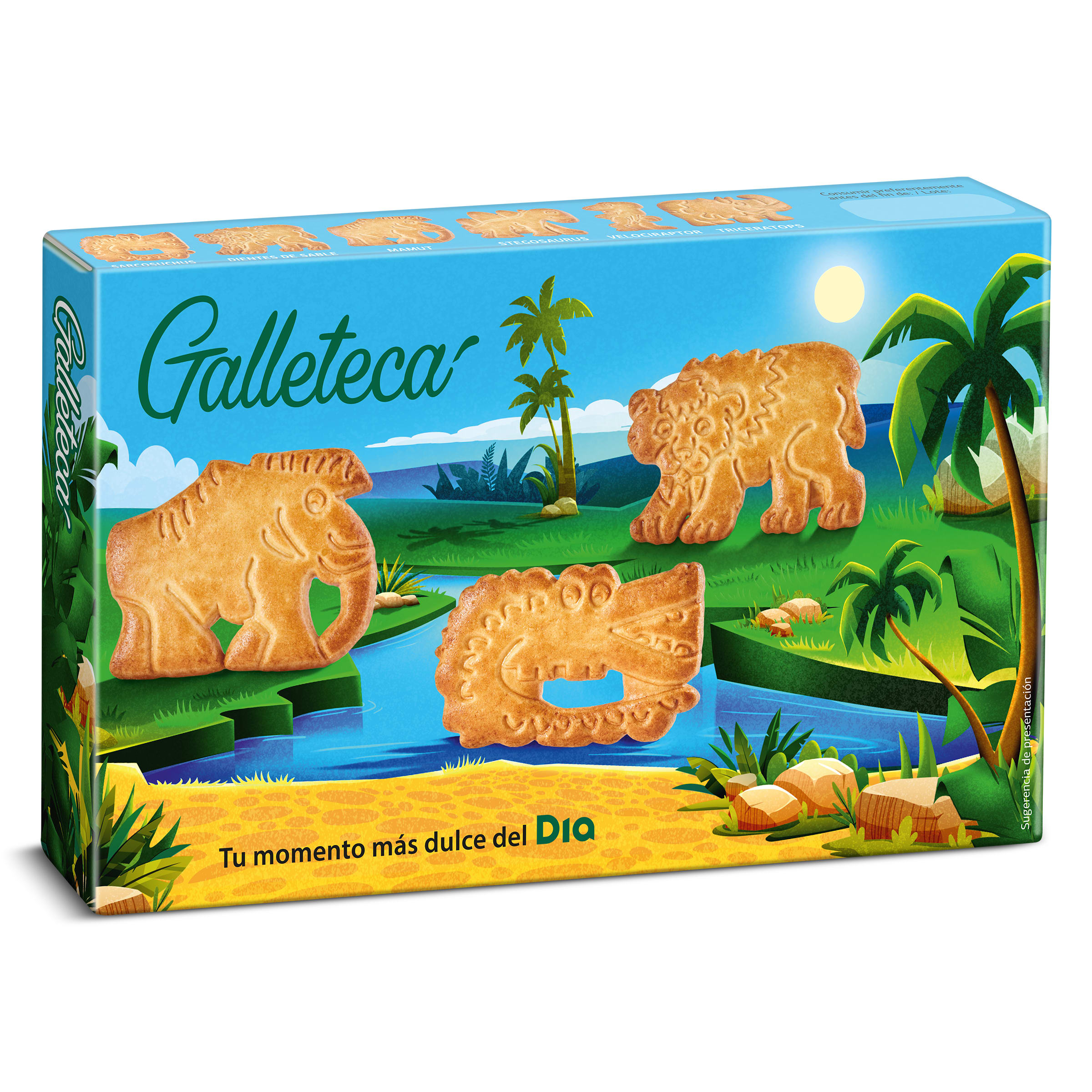 Galletas de animales prehistóricos Galleteca de Dia 130 g