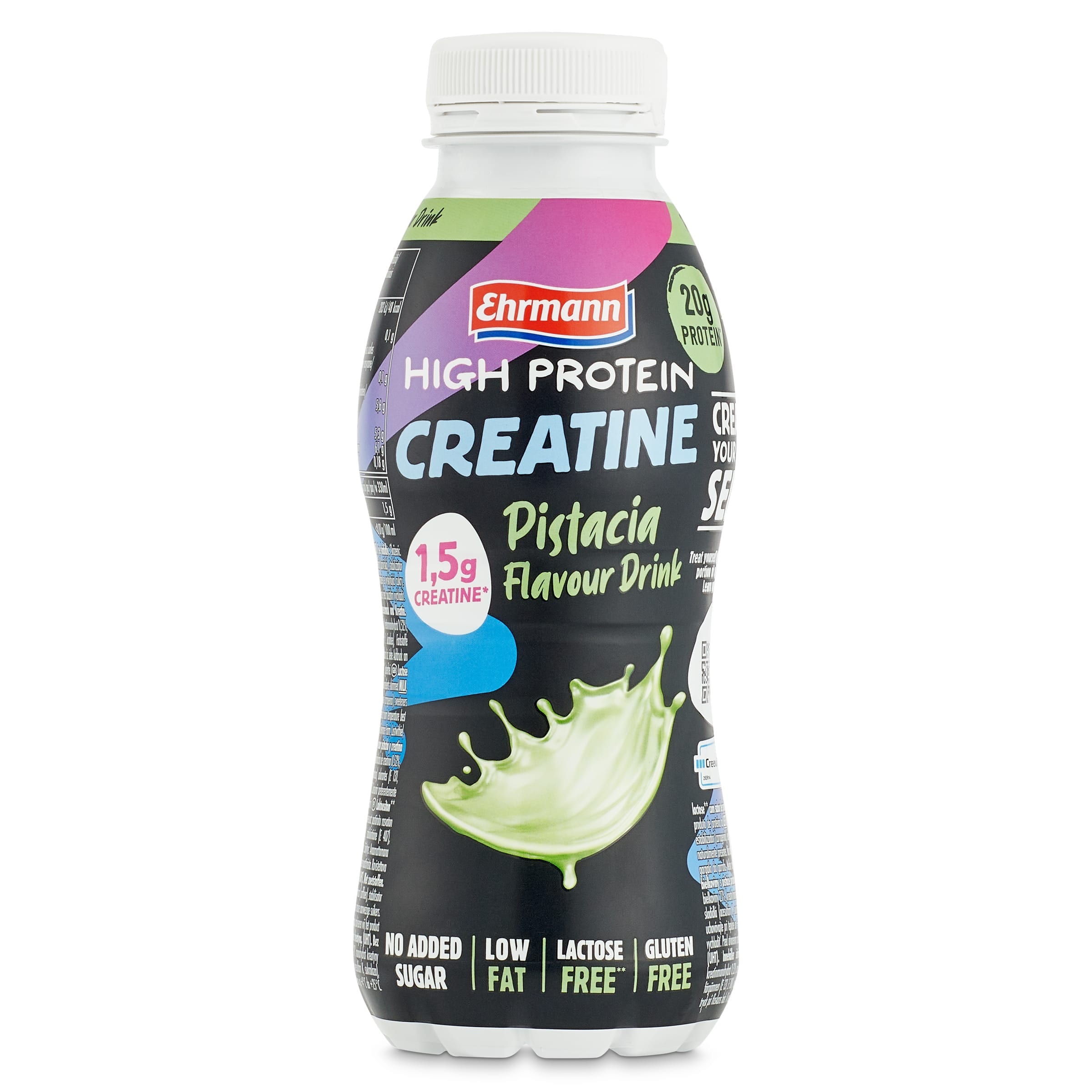 Batido alto en proteínas con creatina sabor pistacho Ehrmann 330 ml