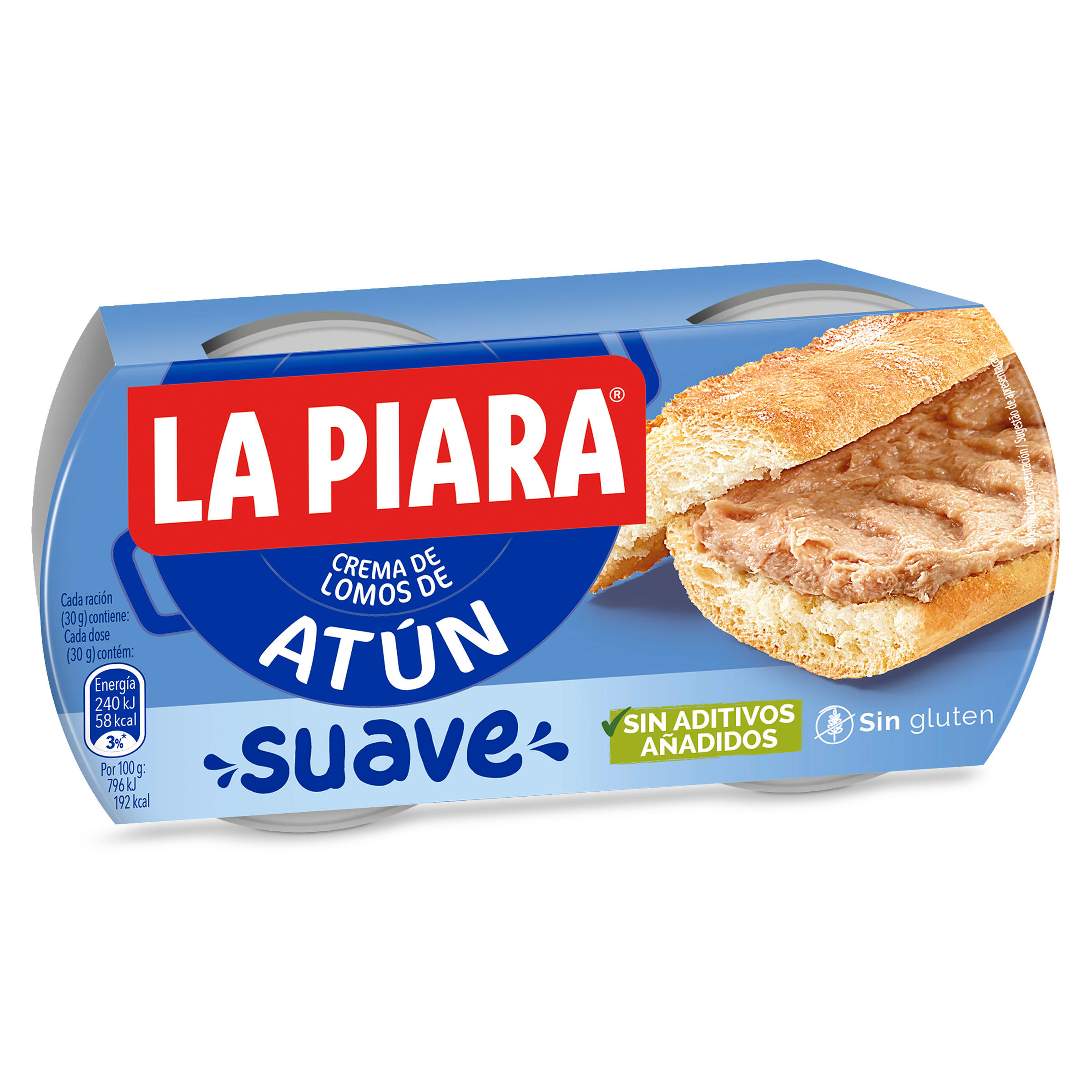 Crema de atún suave La piara 2 x 75 g