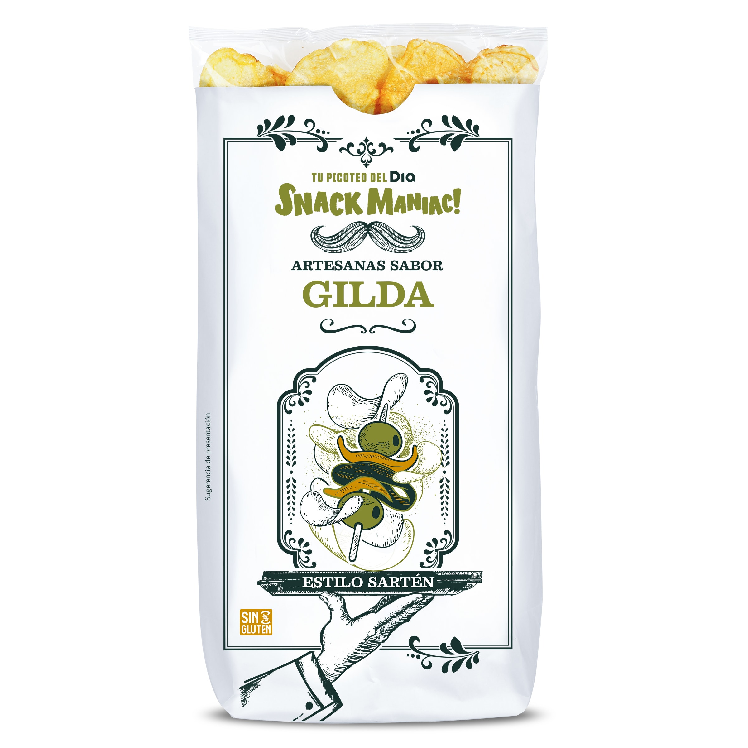Patatas fritas artesanas sabor gilda Dia Snack Maniac 150 g