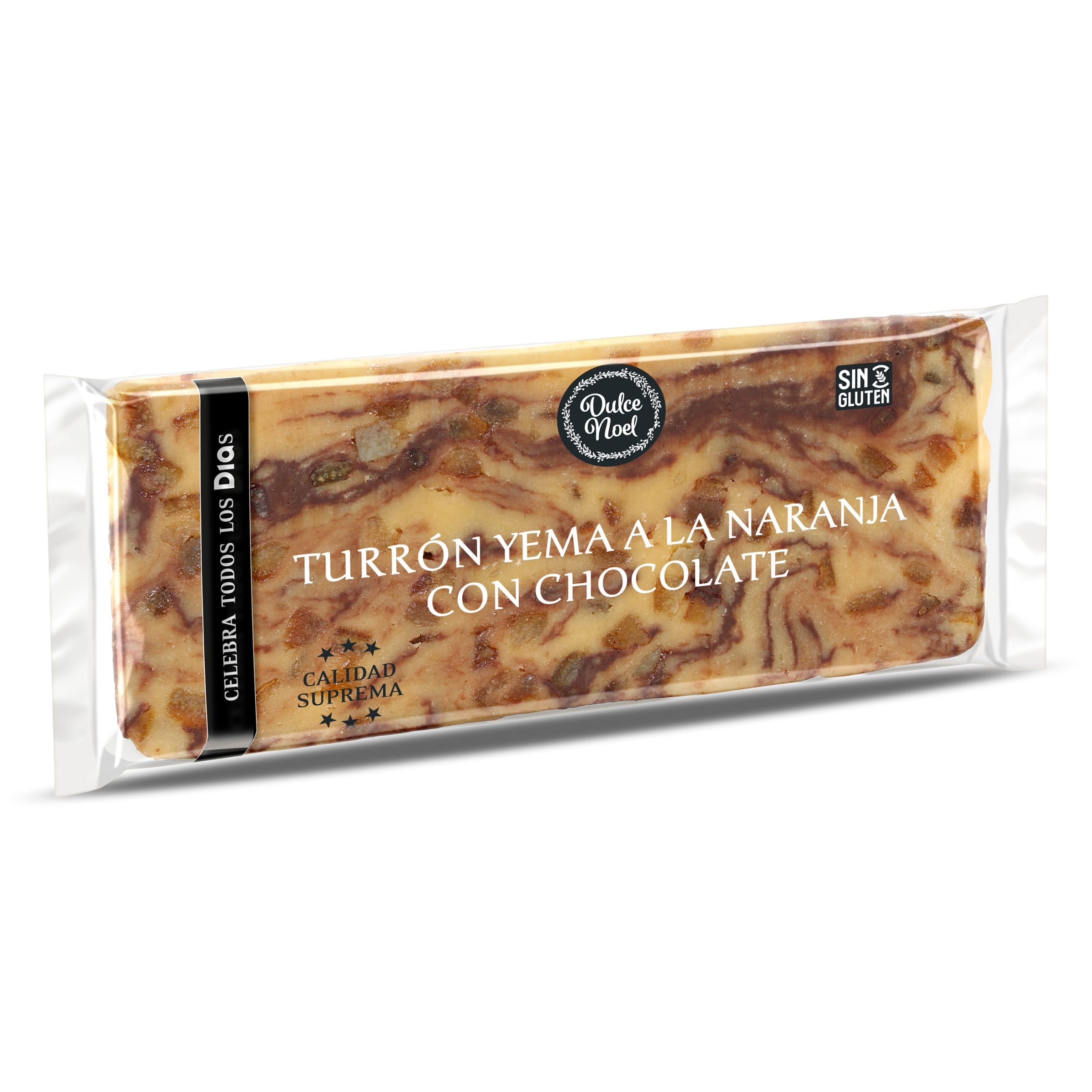 Turrón de yema a la naranja con chocolate Dia Dulce Noel 250 g