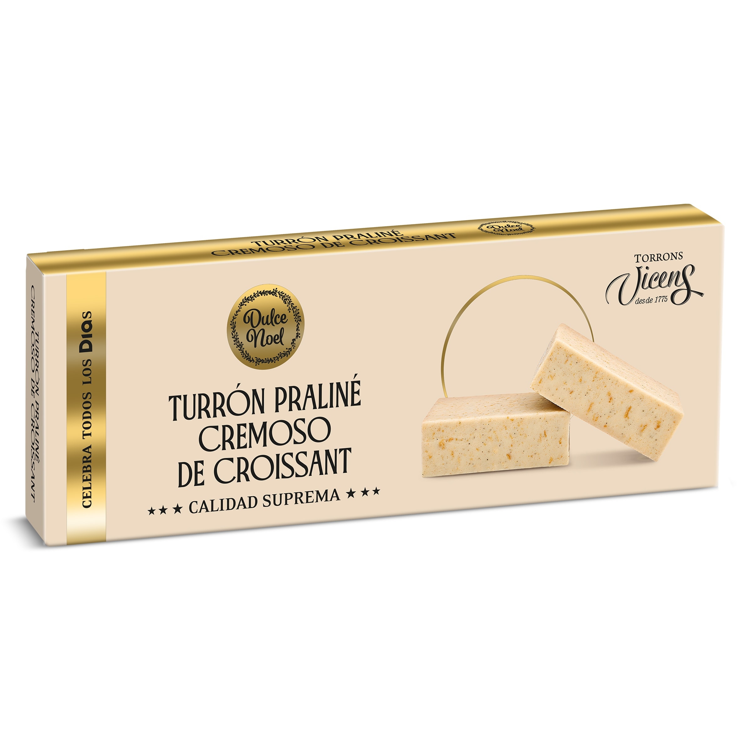 Turrón de praliné cremoso de croissant Dia Dulce Noel 150 g