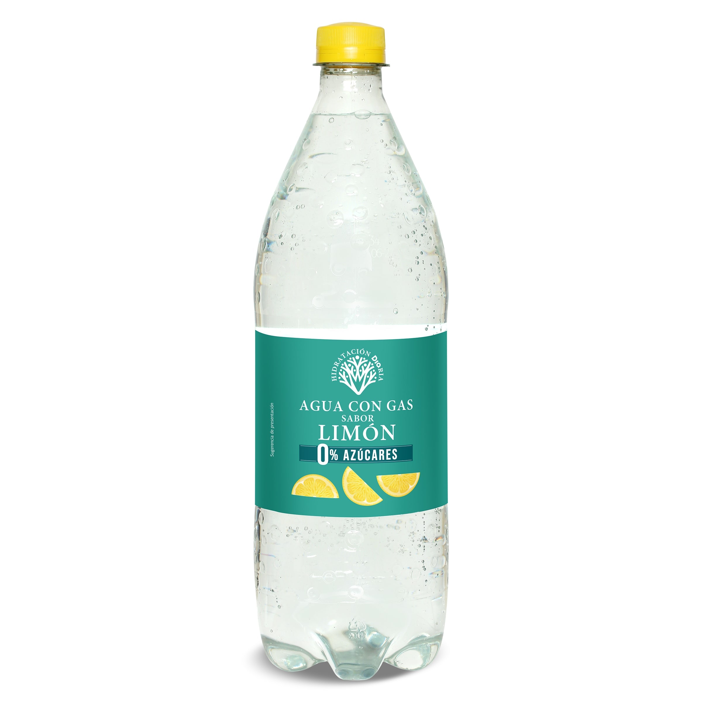 Agua con gas sabor limón Dia 1 L