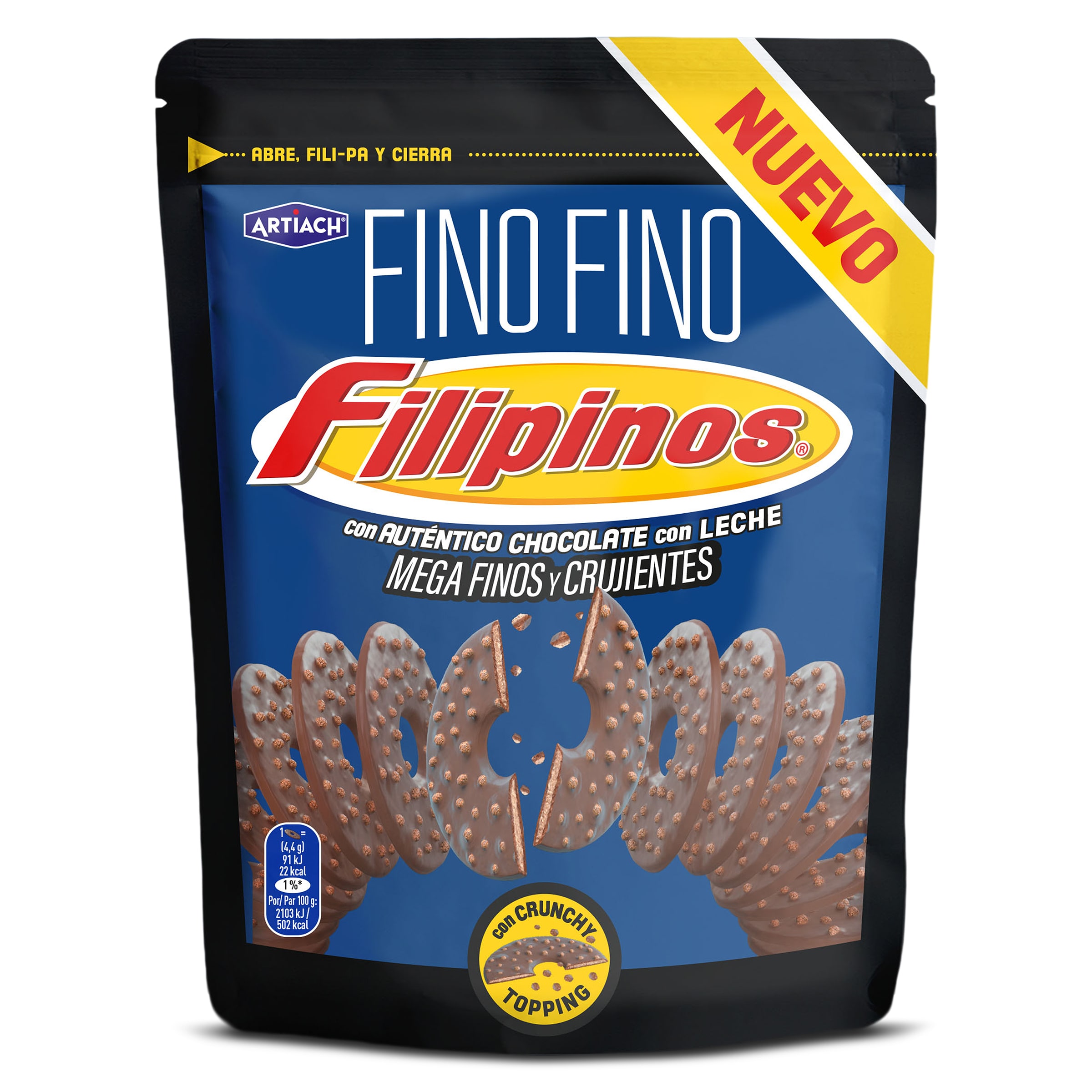 Filipinos chocolate con leche finos 87 g
