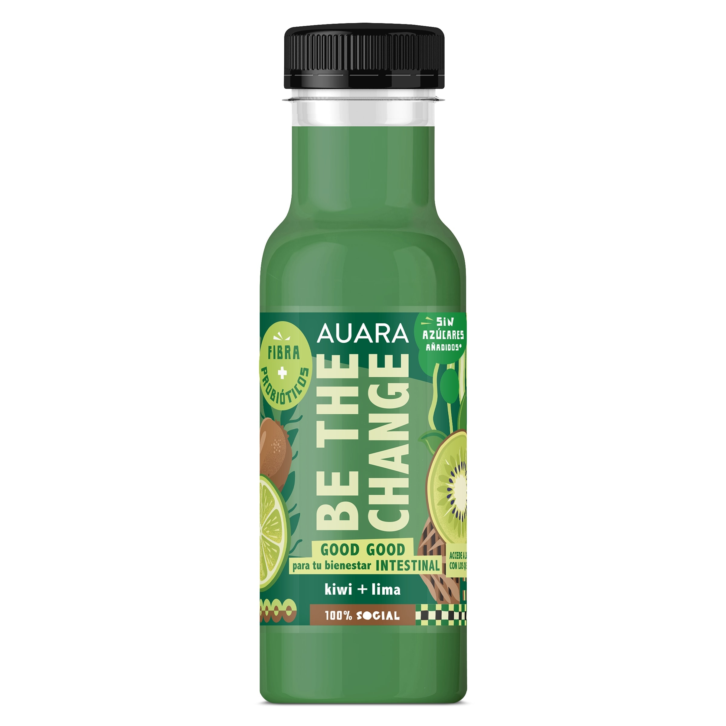 Bebida de zumo de kiwi y lima Auara 330 ml