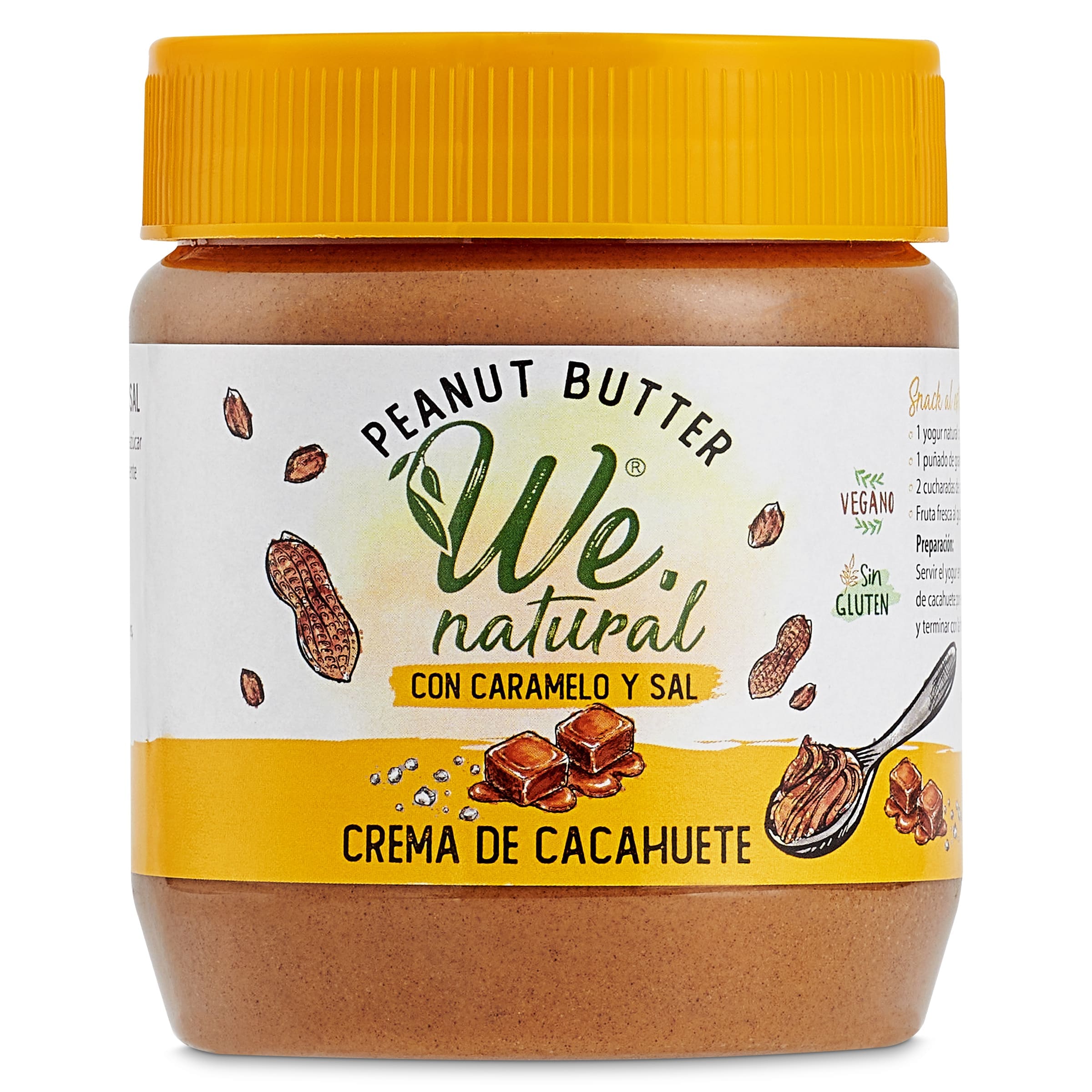 Crema de cacahuete con caramelo y sal We Natural 340 g