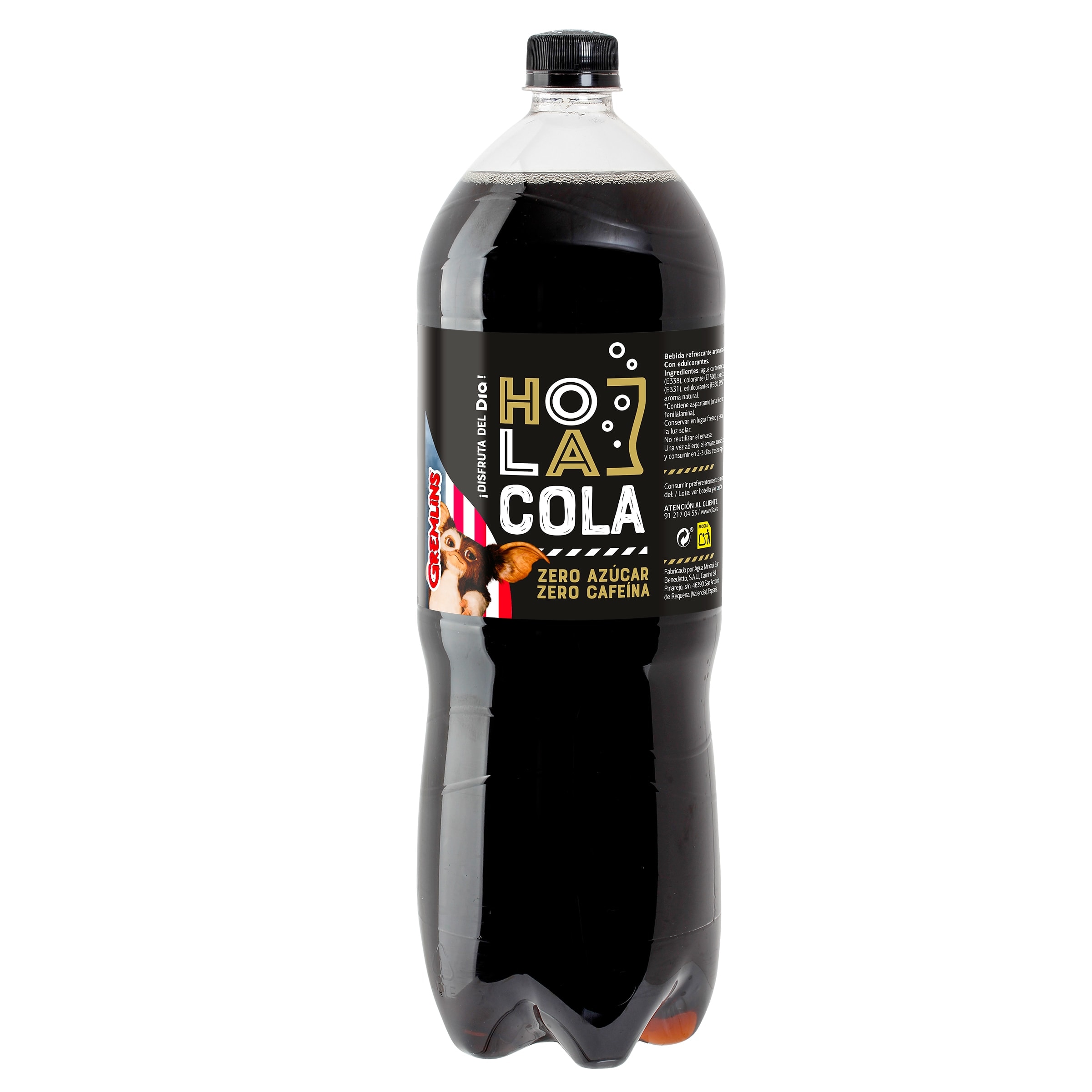 Refresco de cola zero sin cafeína Gremlins Dia Hola Cola 2 L