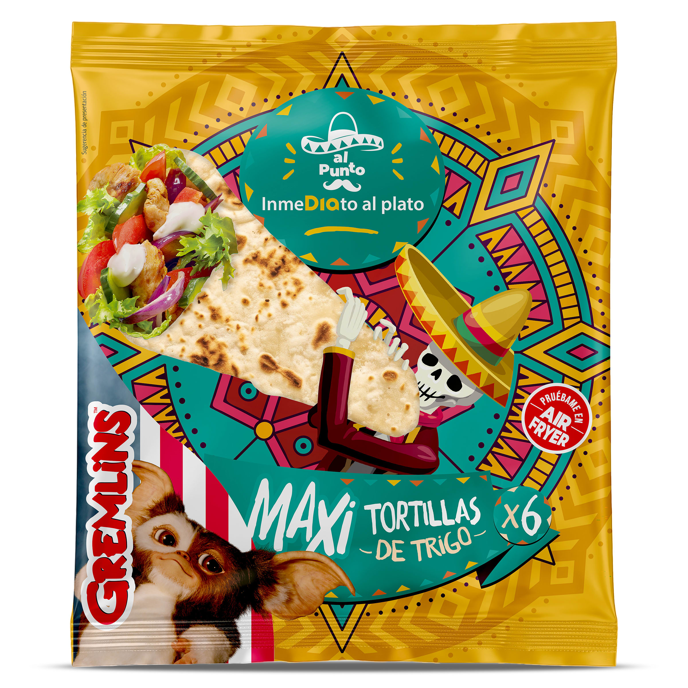 Tortillas de trigo maxi Gremlins Dia Al Punto 360 g