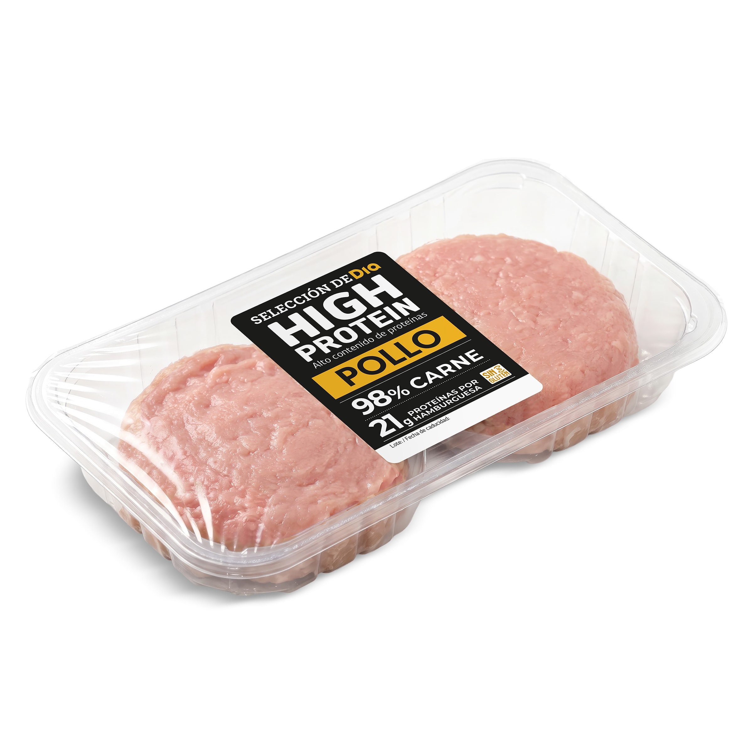 Burger de pollo alta en proteínas Selección de Dia 250 g