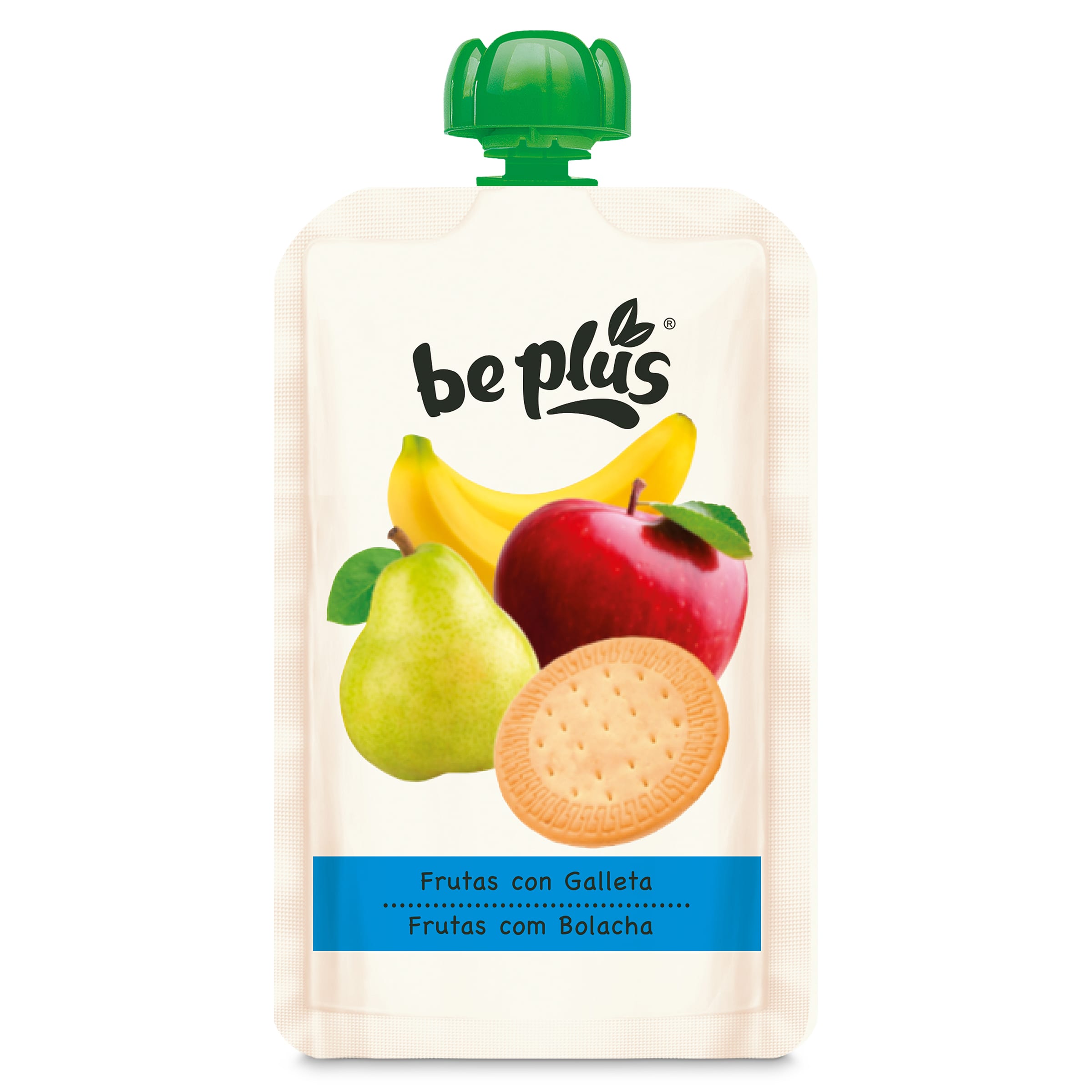 Alimento infantil de frutas con galleta Be plus 120 g