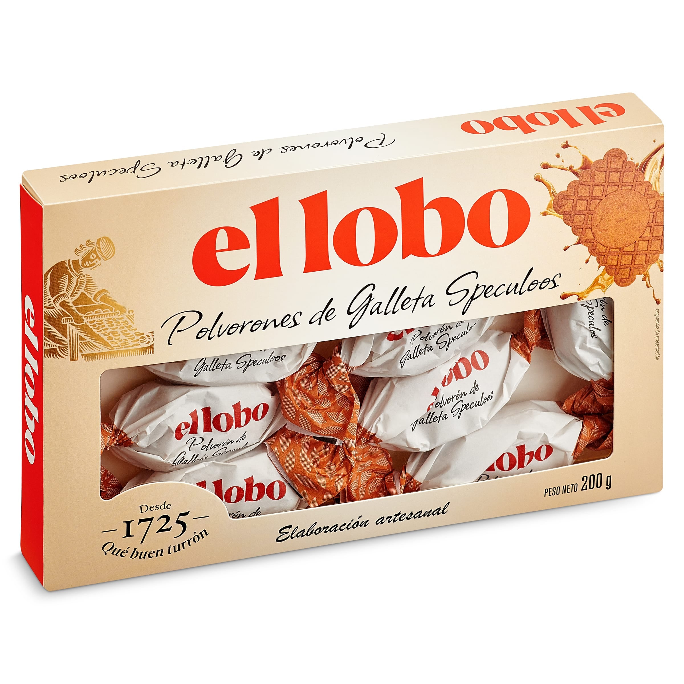 Polvorones de galleta speculoos El Lobo 200 g