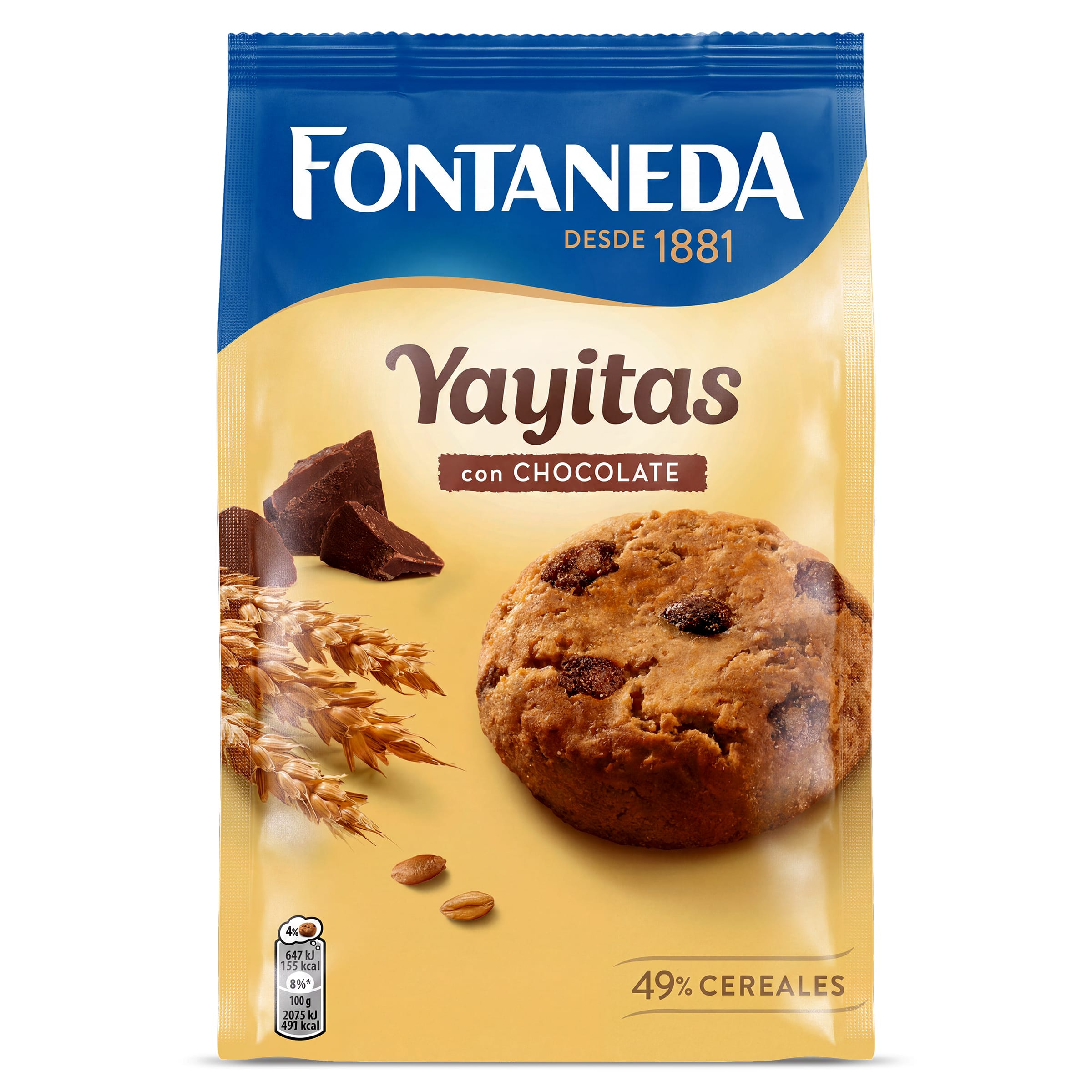 Yayitas con chocolate Fontaneda 250 g