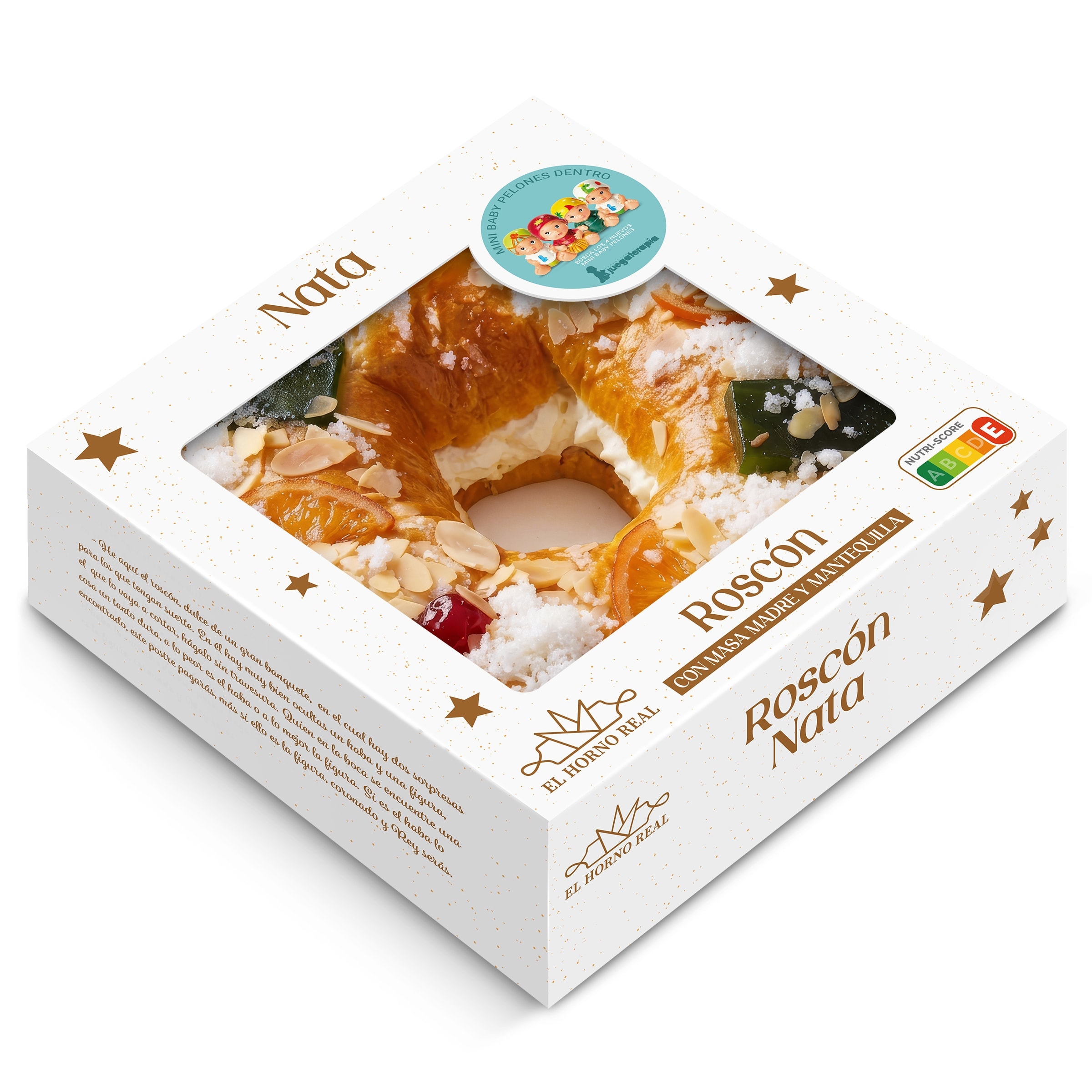 Roscón de Reyes con nata masa madre Dia El Horno Real 800 g