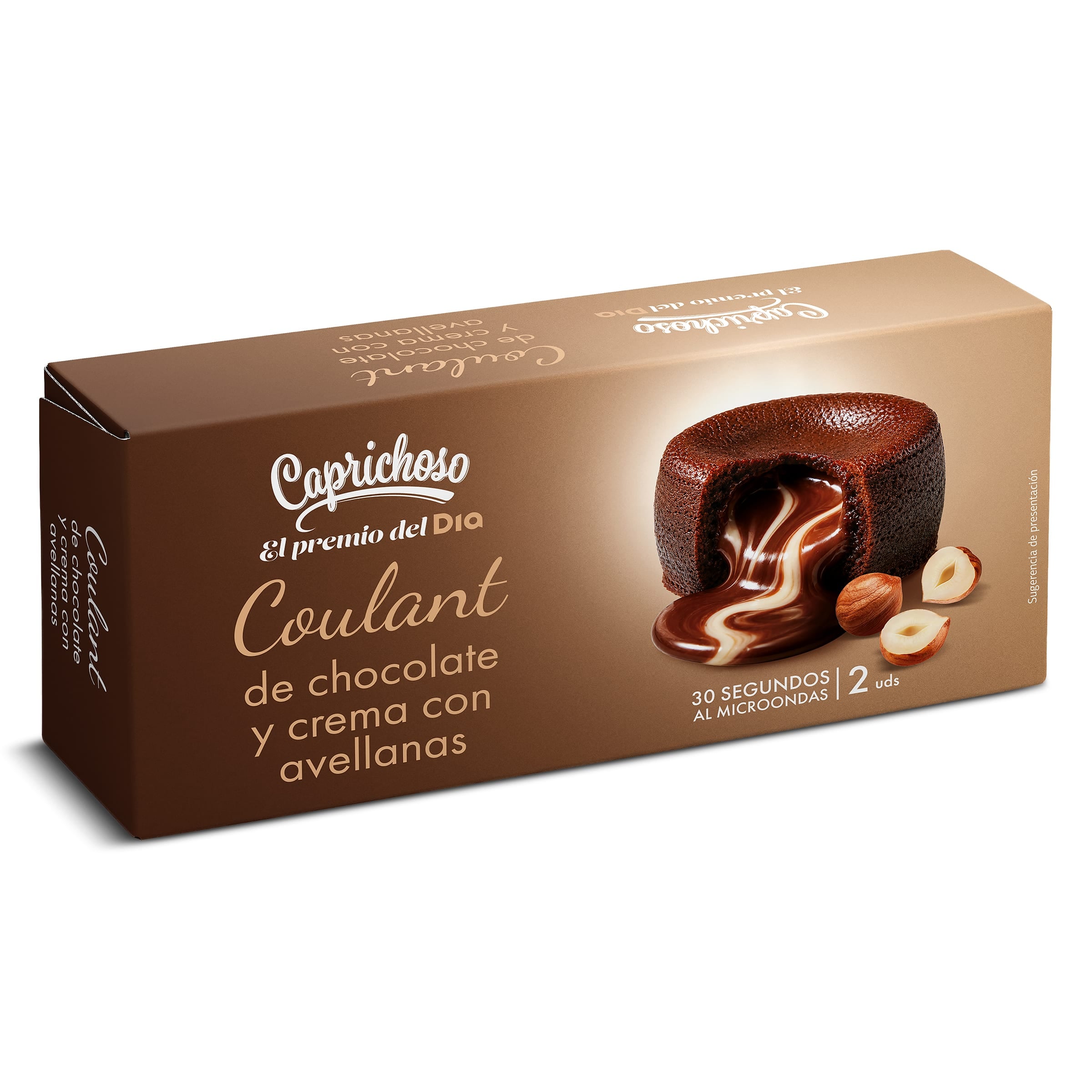 Coulant de chocolate y crema de avellanas Dia Caprichoso 200 g