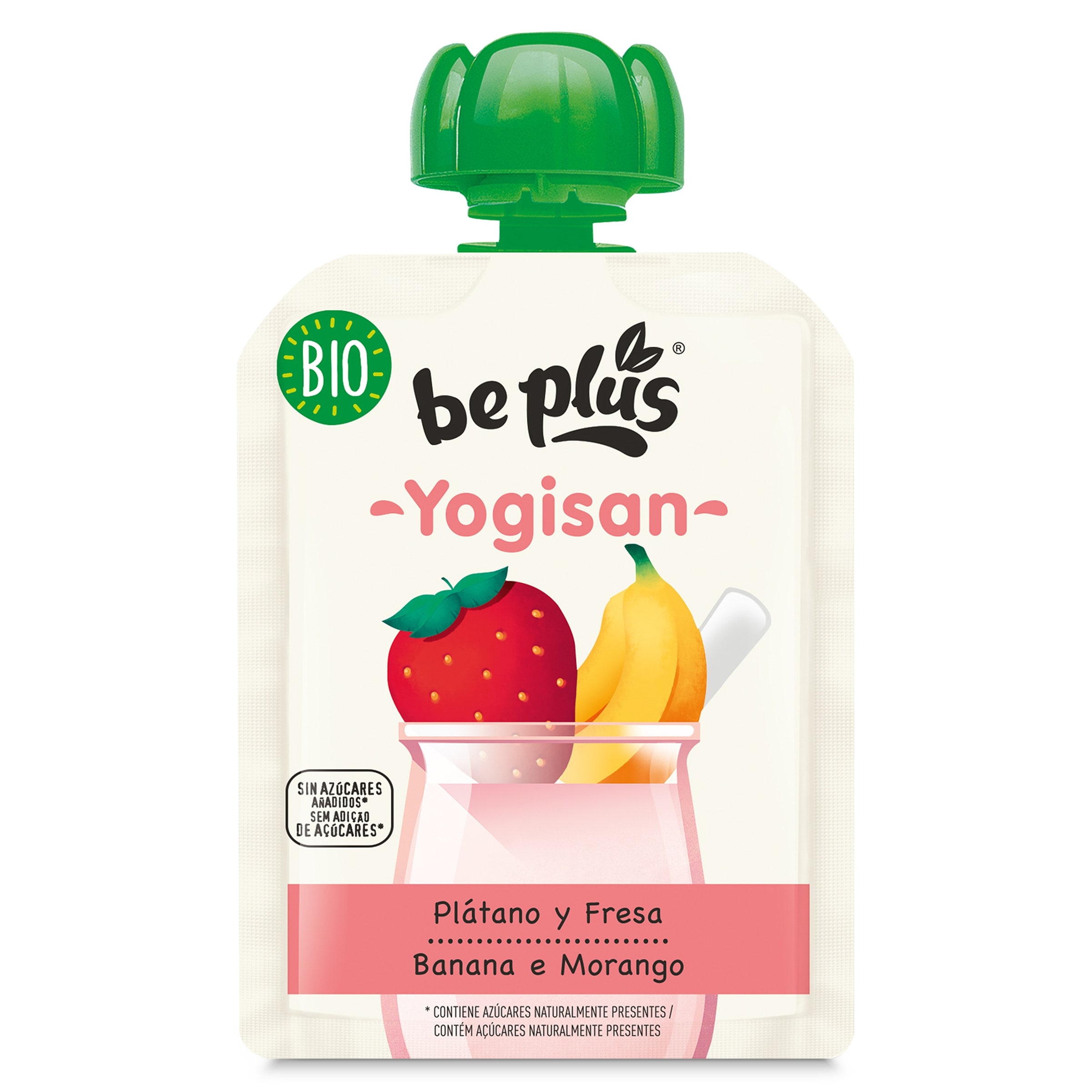 Alimento infantil de fresa y plátano bio Be plus 90 g