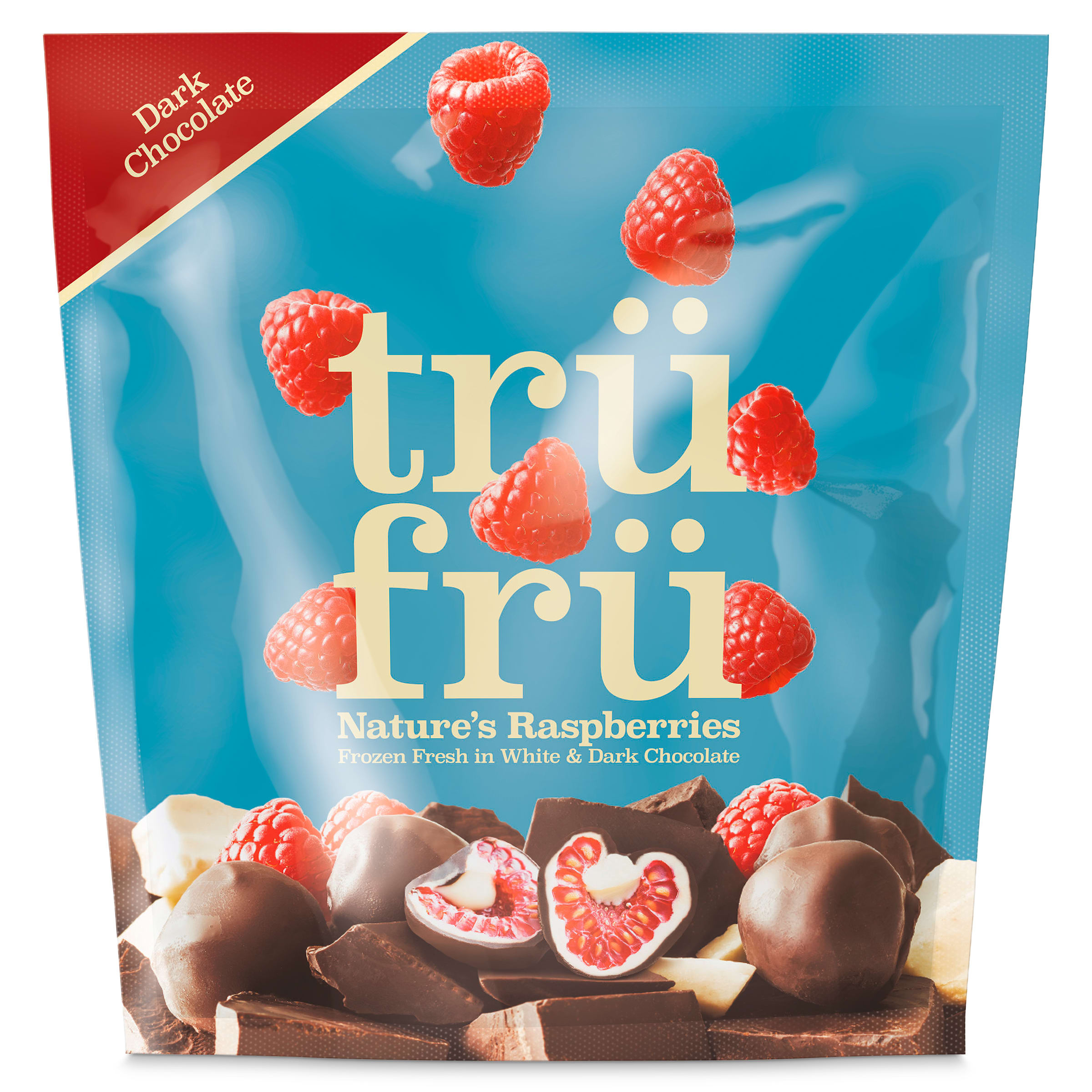 Frambruesas congeladas con chocolate negro Tru fru 200 g