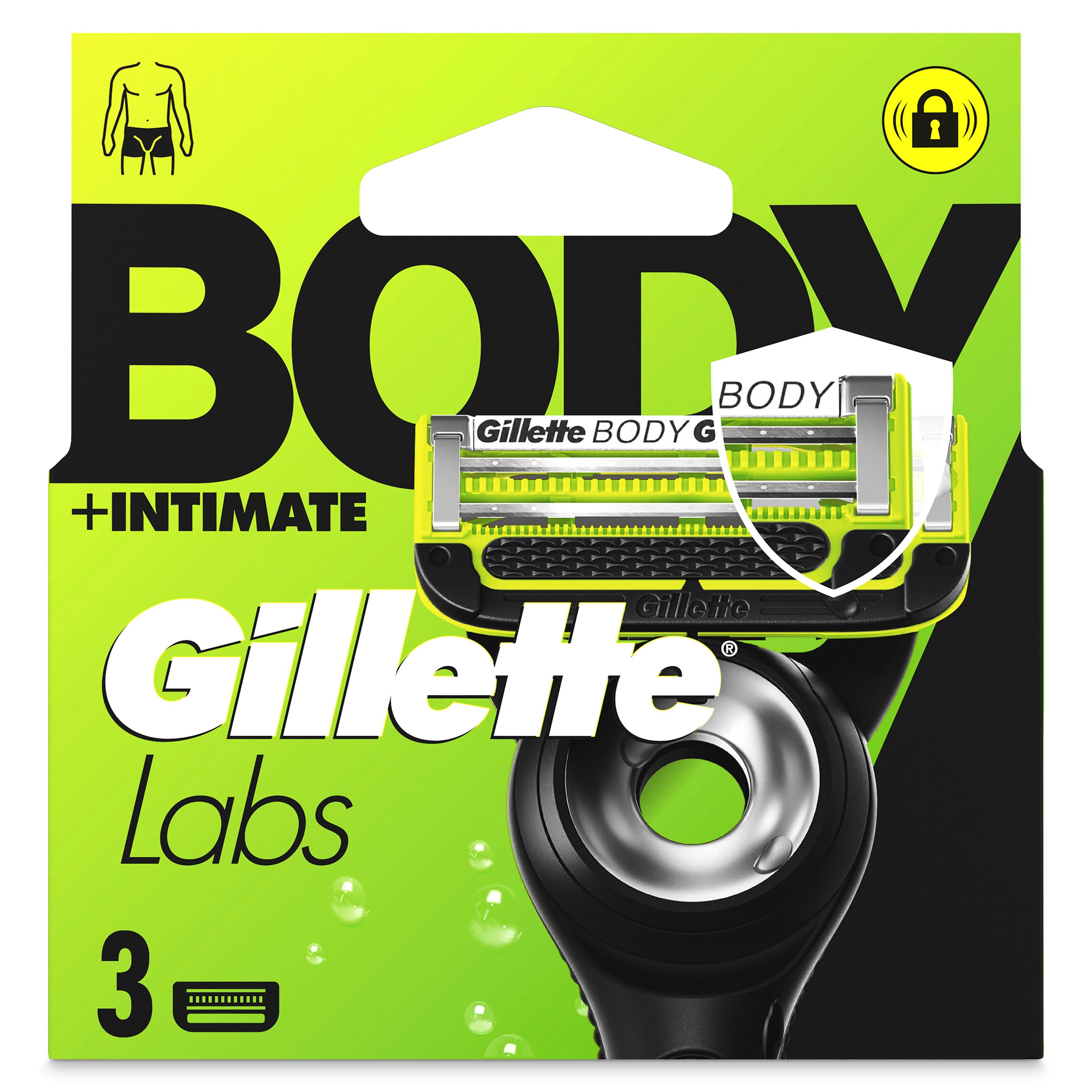 Recambio maquinilla de afeitar body intimate Gillette Labs 3 unidades