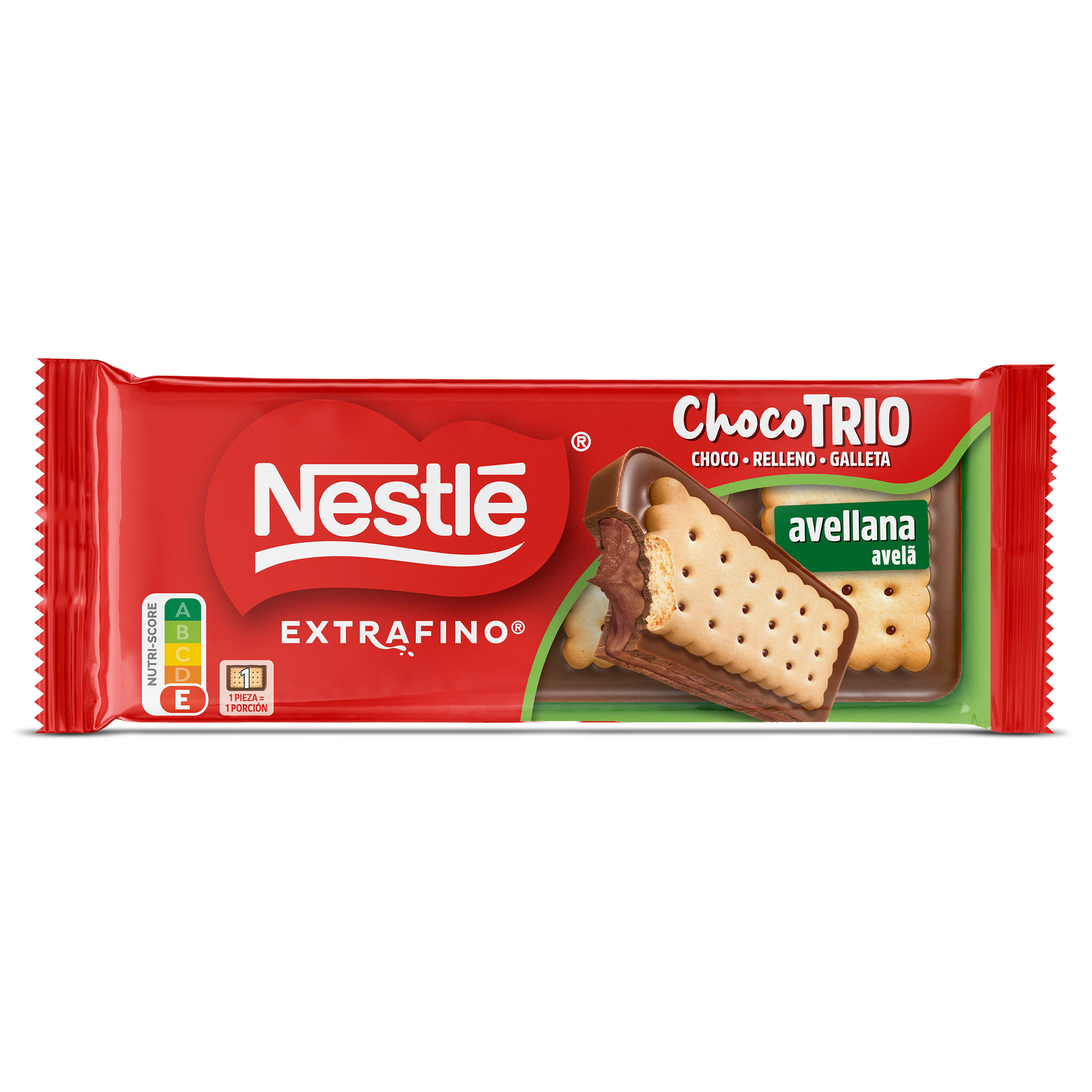Chocotrio con avellana Nestlé Extrafino 90 g