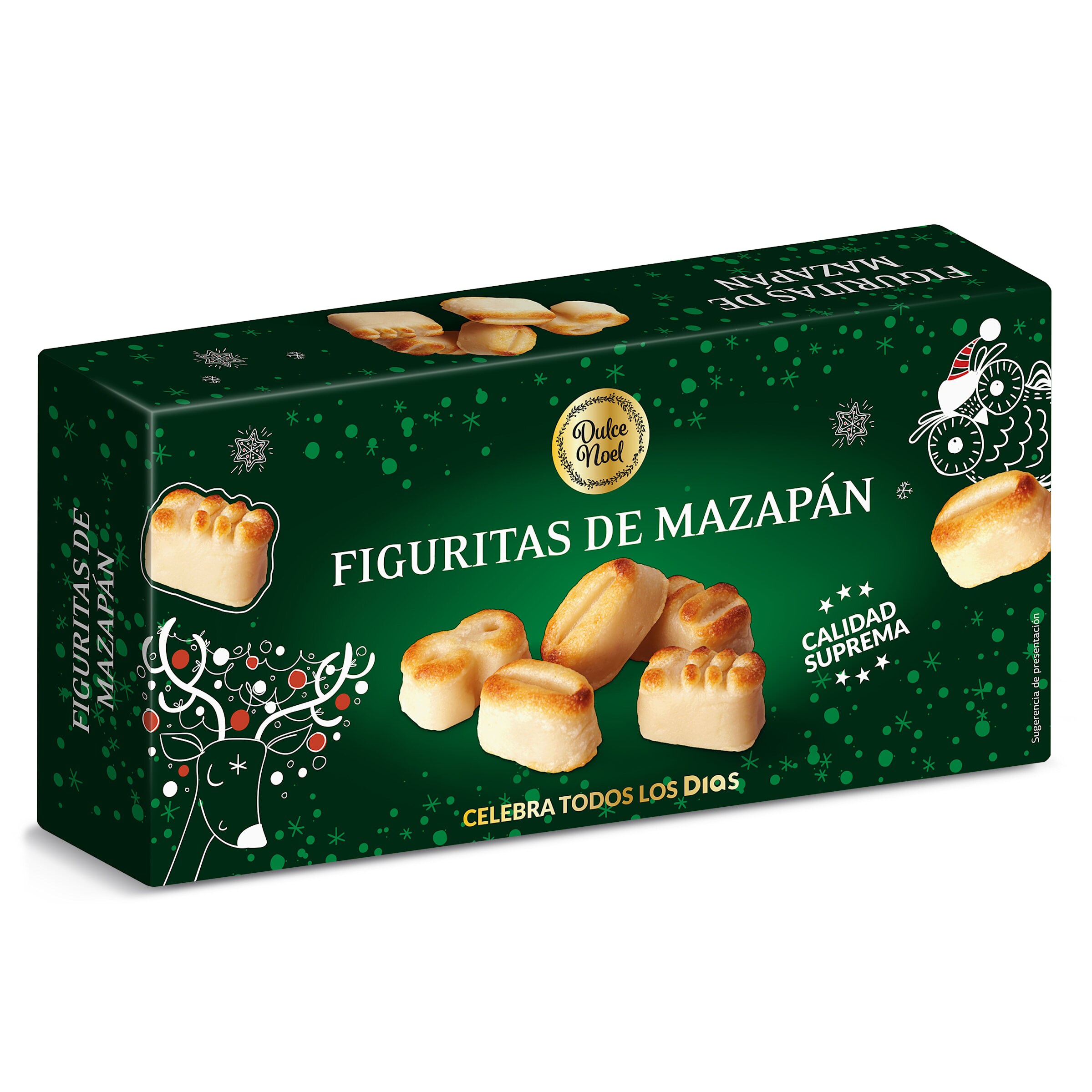 DIA DULCE NOEL figuritas de mazapán caja 200 gr