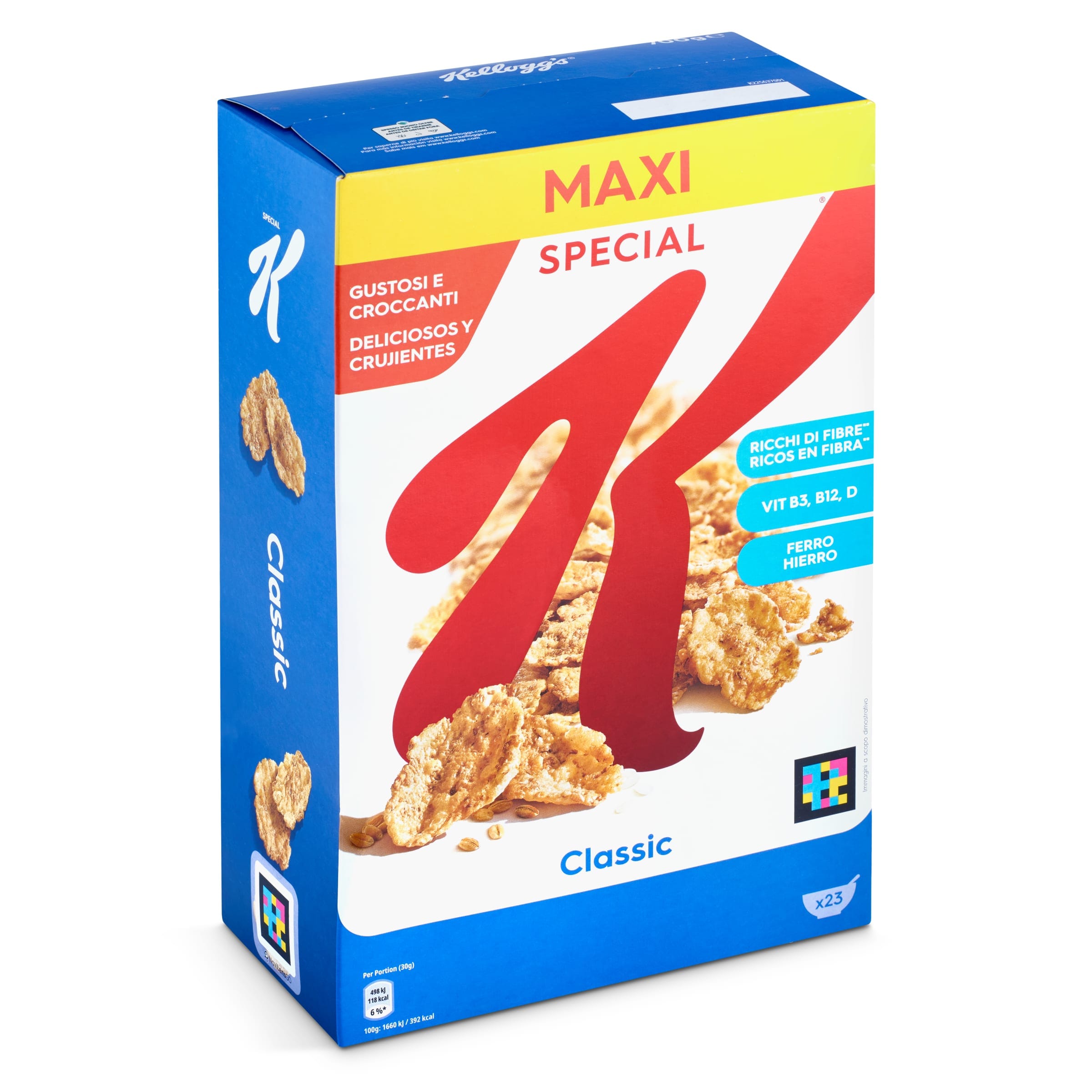 Cereales copos de trigo integral y arroz Kellogg's Special K caja 700 g -  Supermercados DIA