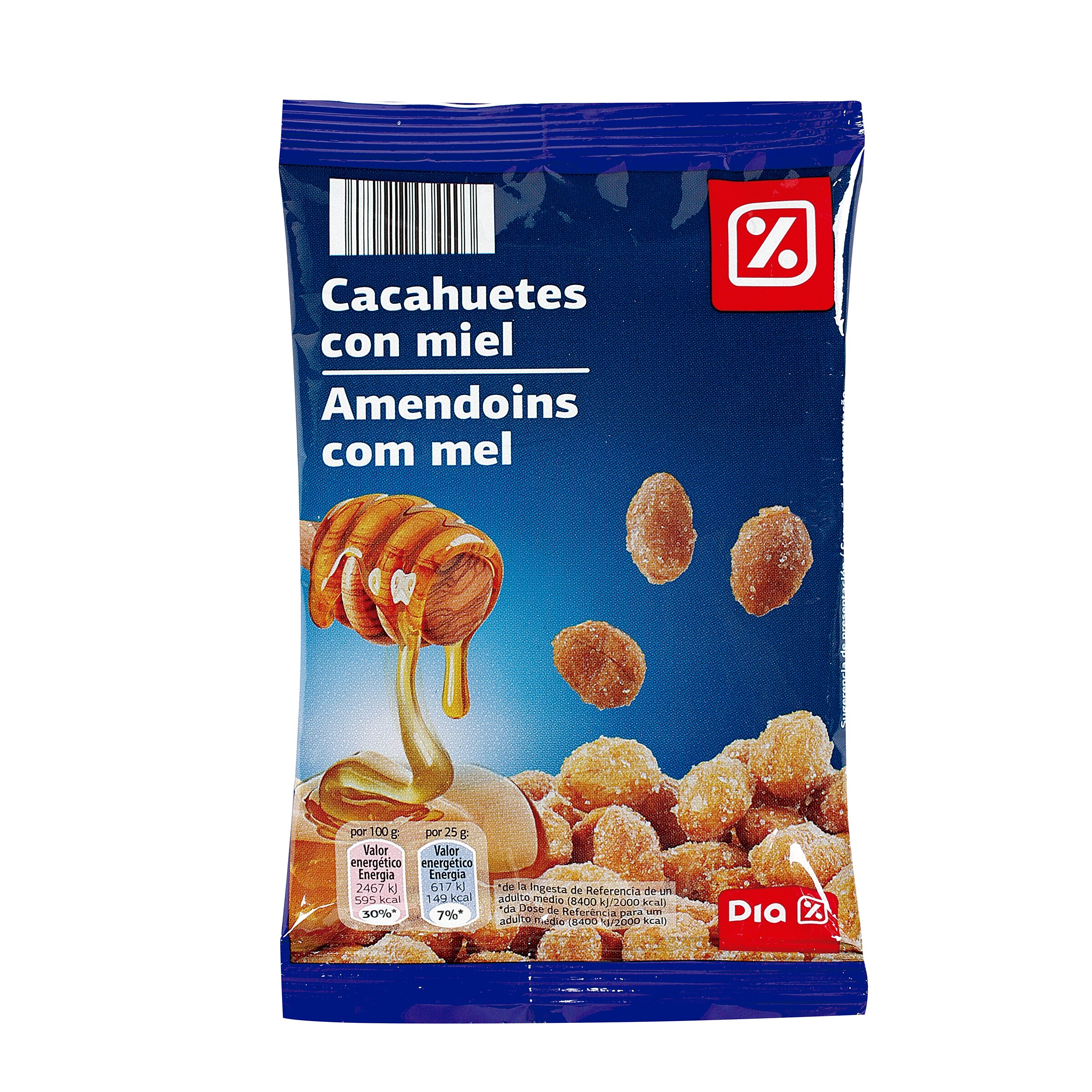 DIA cacahuetes con miel bolsa 125 gr